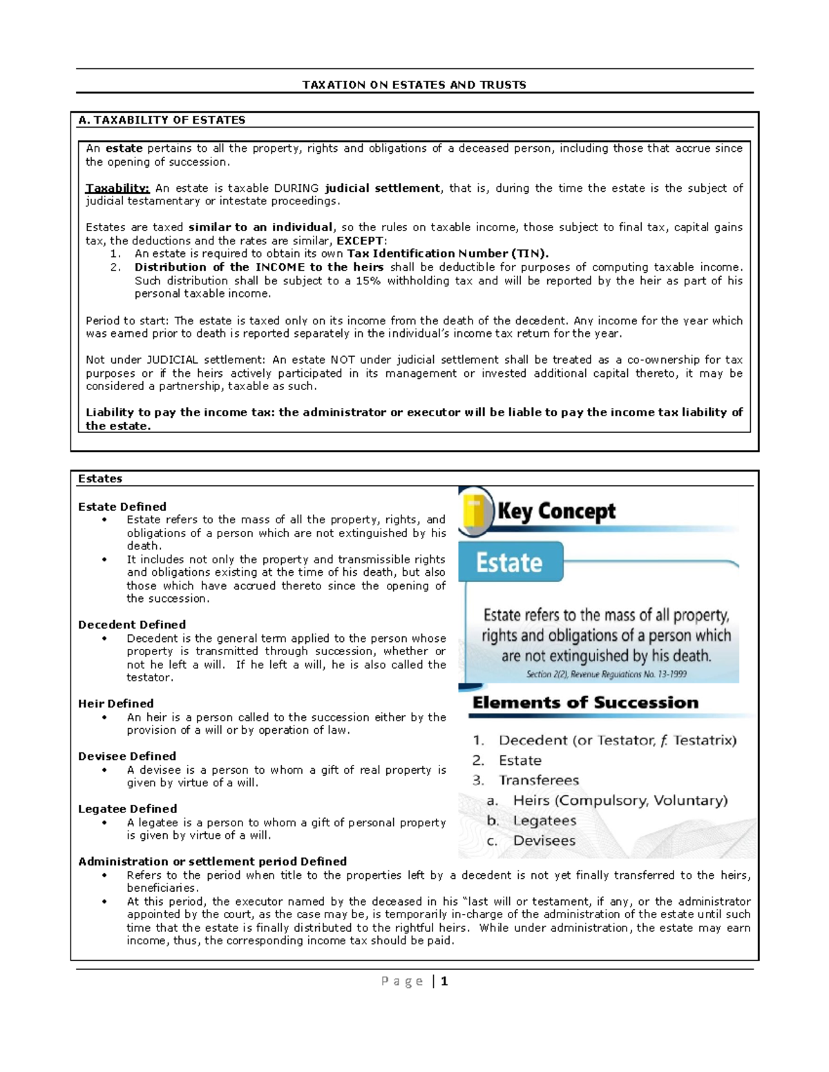 TAXATION ON ESTATES AND TRUSTS: A COMPREHENSIVE GUIDE - Studocu