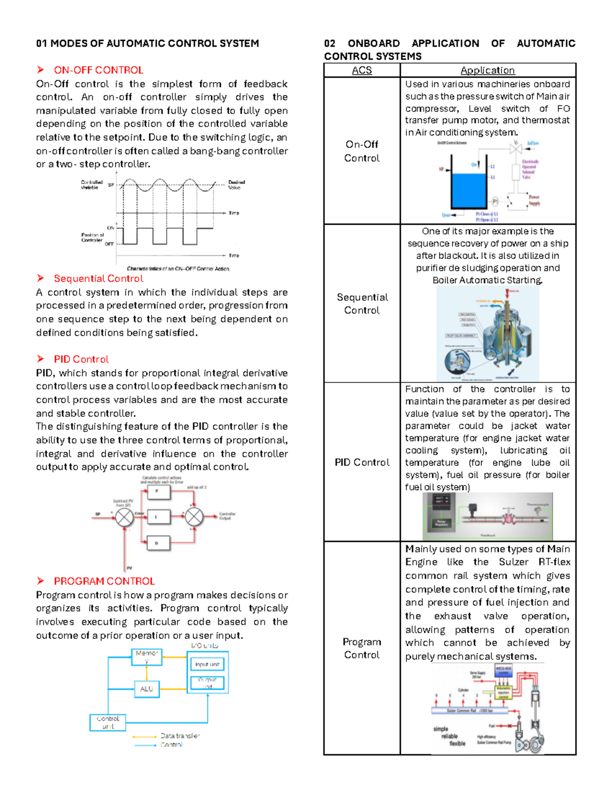 Reviewer-1 - lecture notes - 01 MODES OF AUTOMATIC CONTROL SYSTEM ON ...