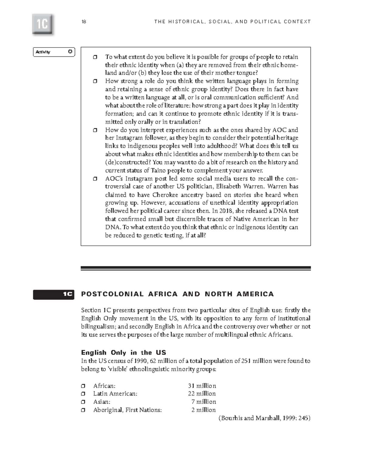 18C Postcolonial Perspectives on Ethnic Identity and Language - Studocu