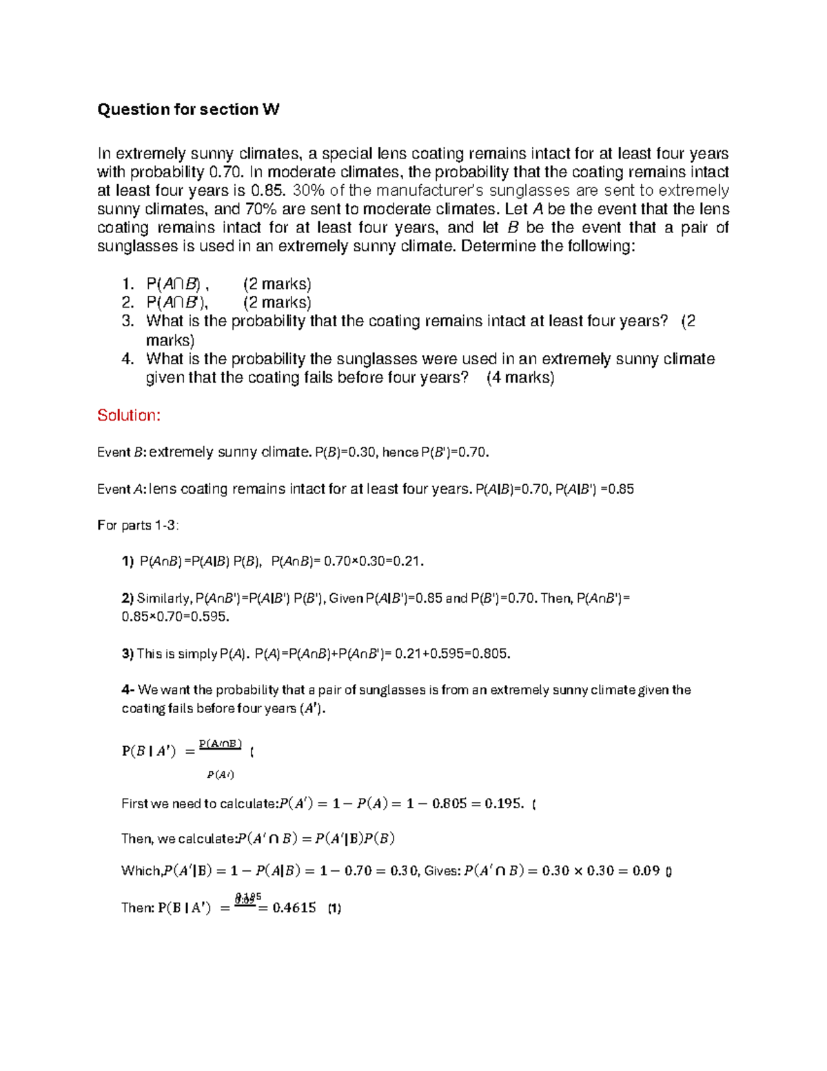 ENGR 371 Quiz 1-4 Solutions and Important Concepts - Studocu