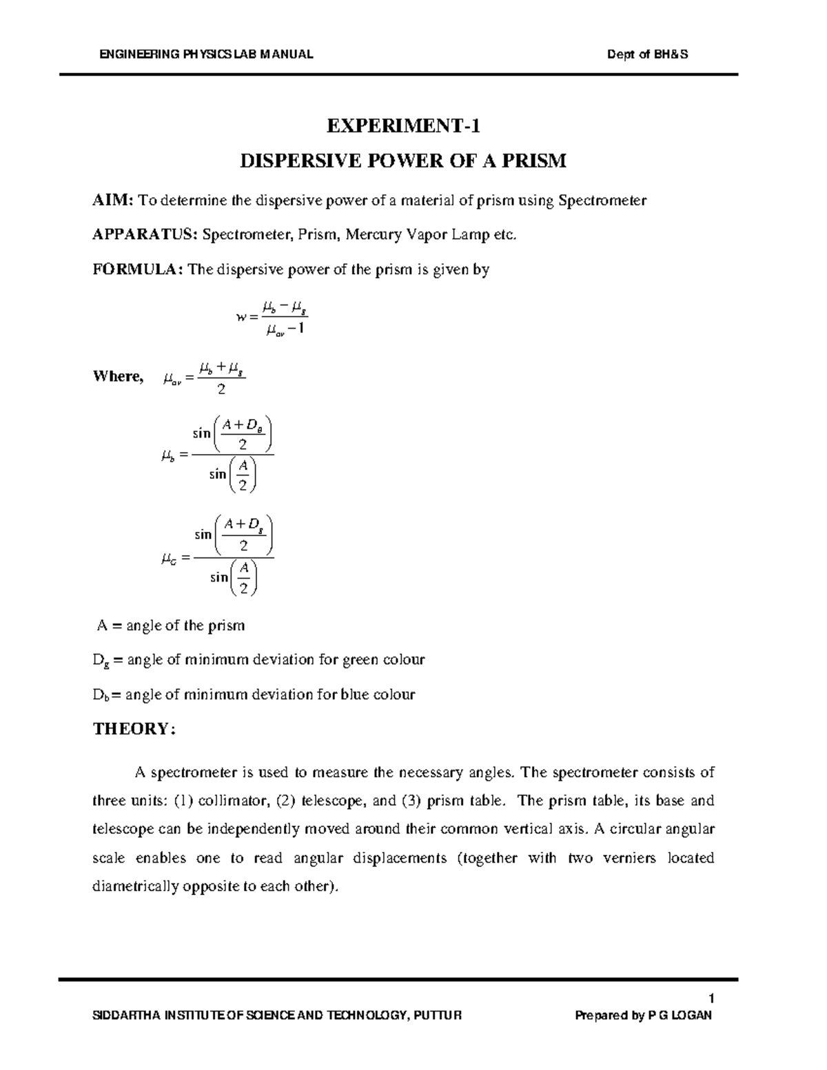 Physics Lab Manual - BSc 2nd Year Practical Experiments Guide - Studocu