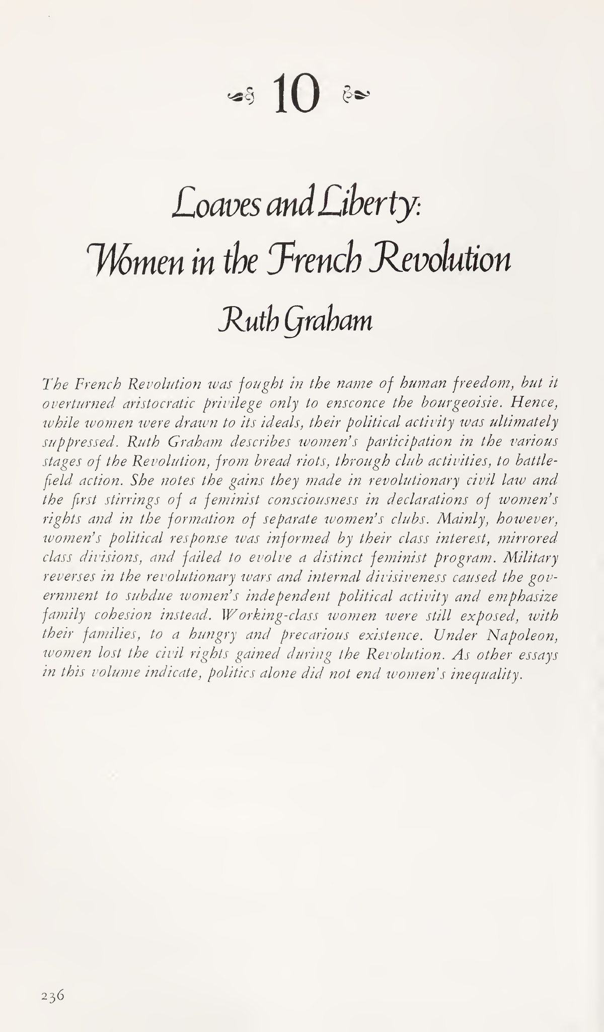 Women's Roles and Rights in the French Revolution - JPuth 301 - Studocu