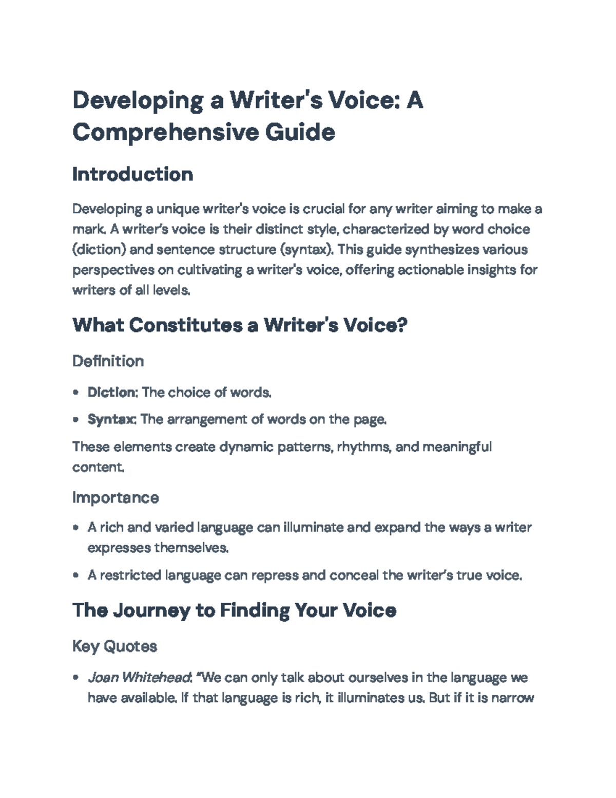 Developing Your Unique Writer's Voice: A Comprehensive Guide ...