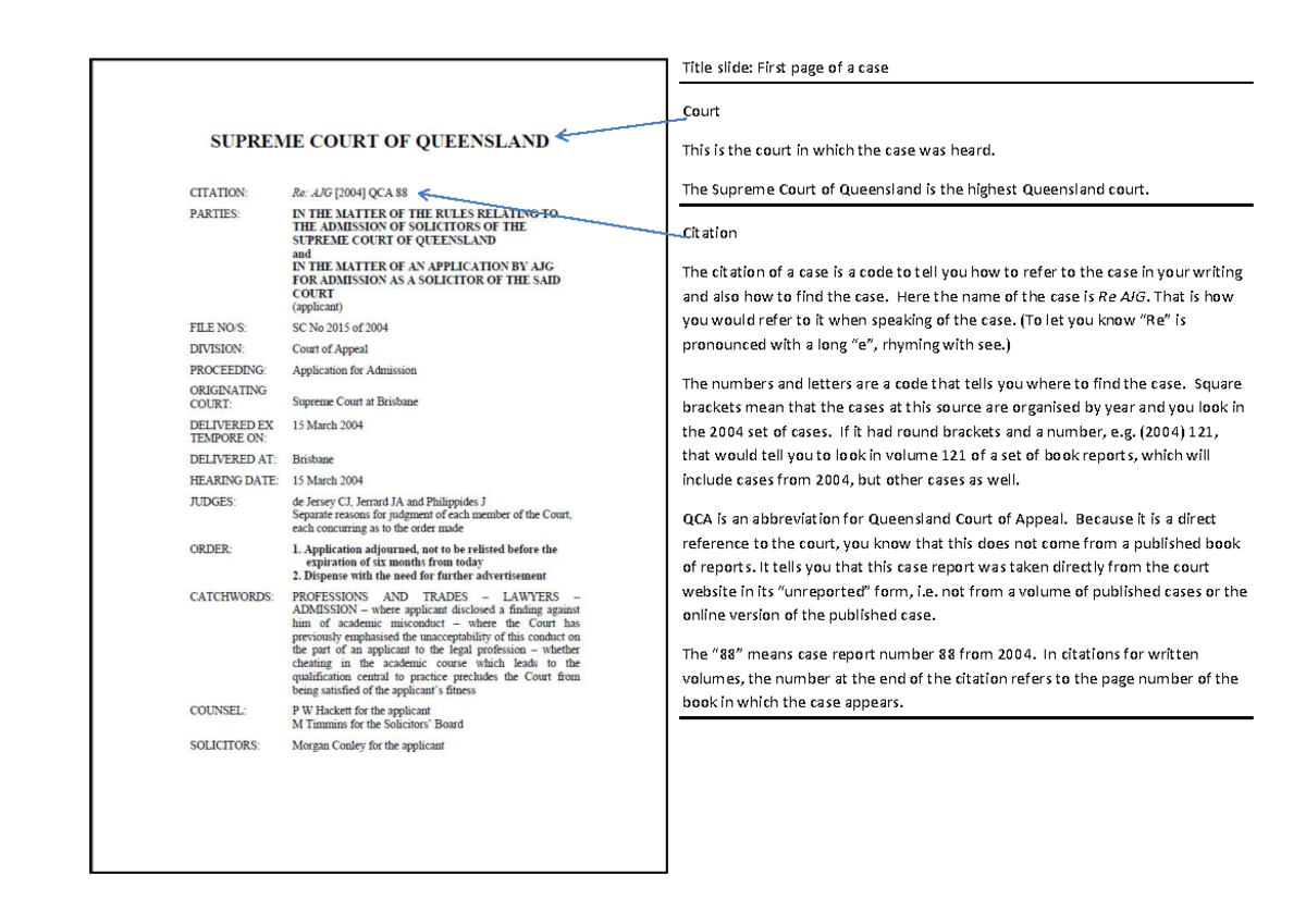 Re AJG Case Annotation: Court Judgement and Decision Analysis - Studocu