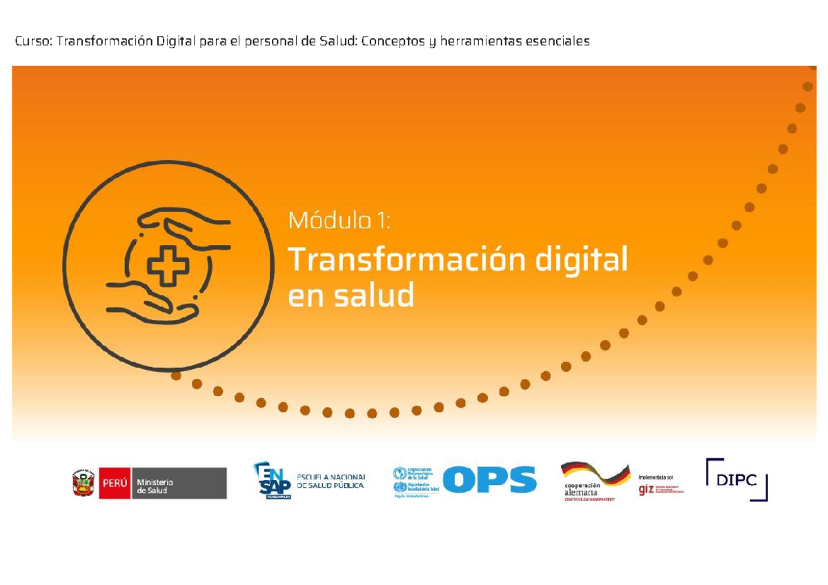 Módulo 1: Transformación Digital en Salud - Conceptos y Herramientas ...