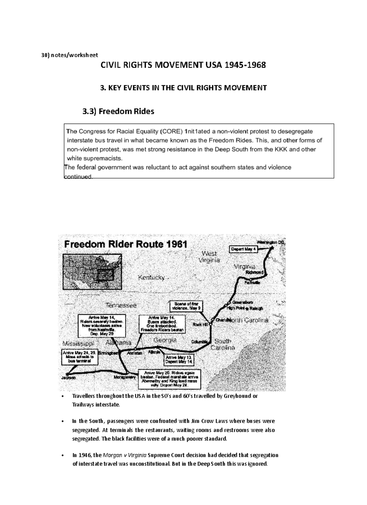 30) CIVIL RIGHTS MOVEMENT USA: Key Events & Freedom Rides Overview ...