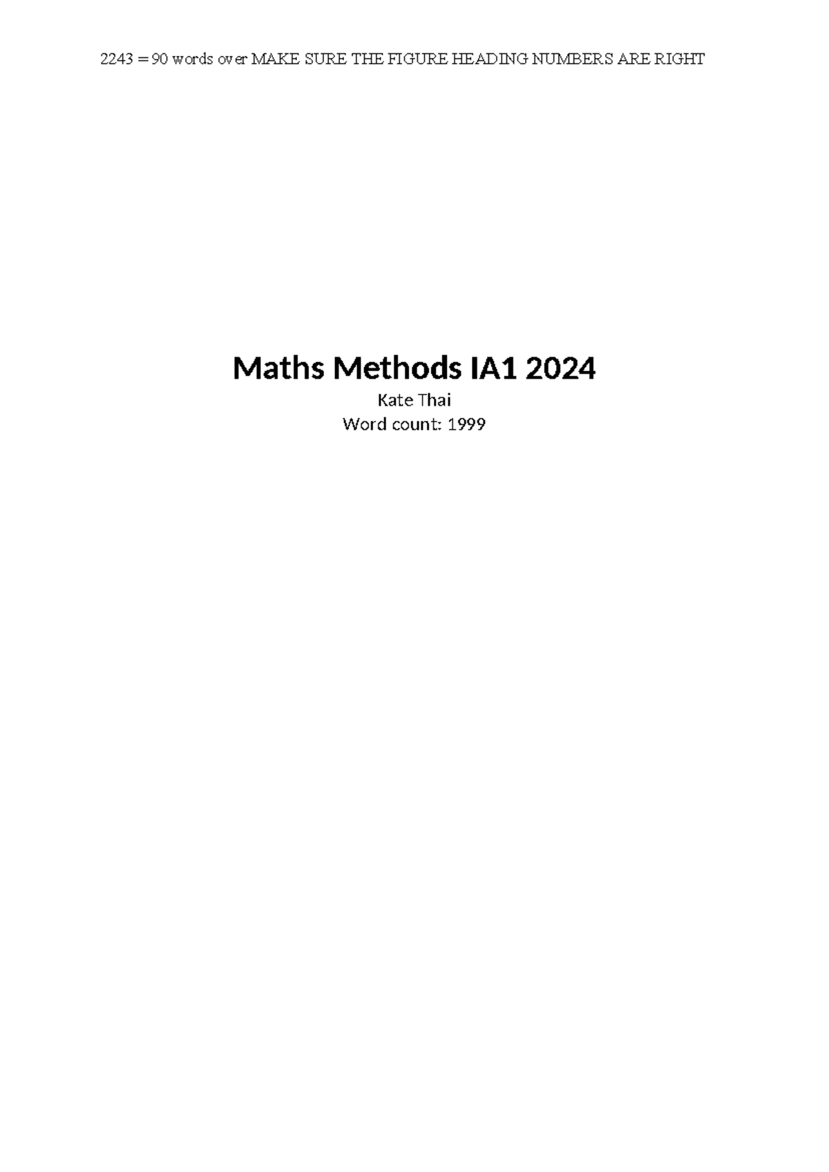 Maths Methods IA1 2024: Performance Modelling in 50m Race - Studocu