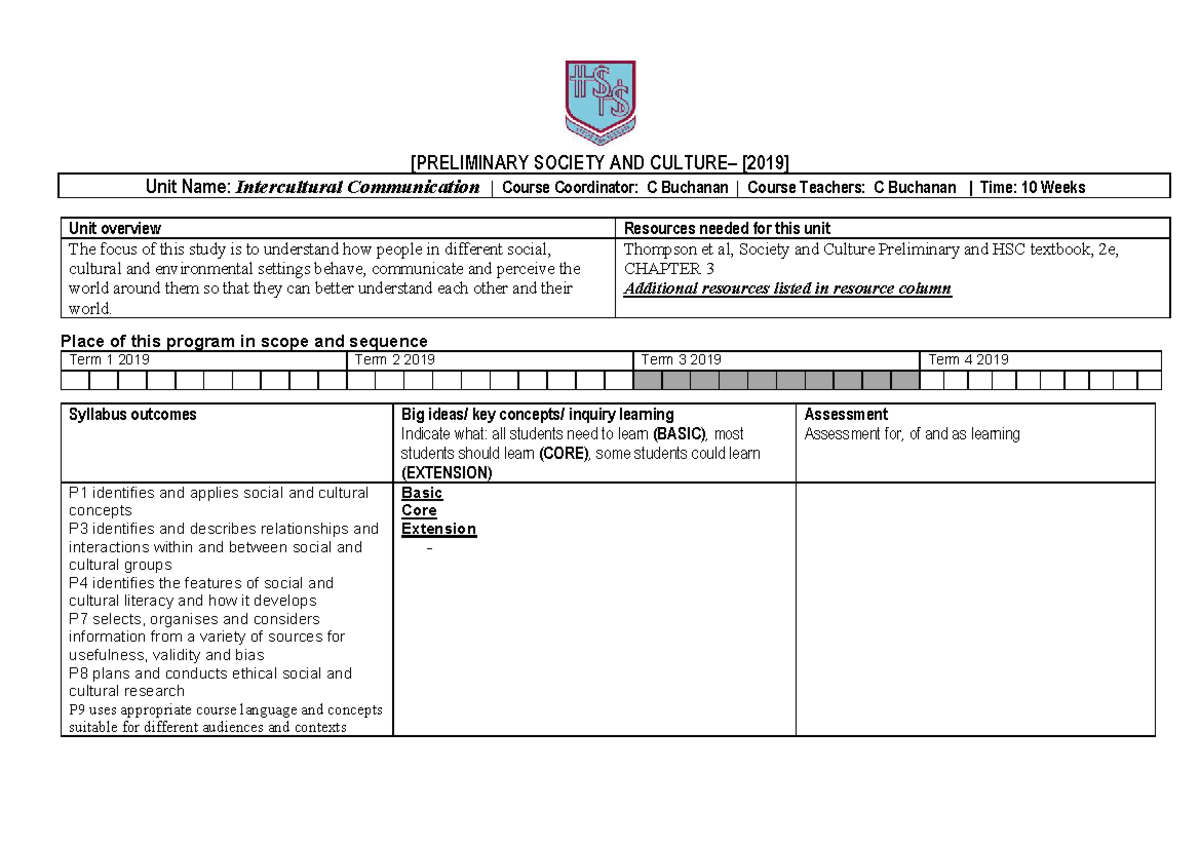 2020 Society and Culture Preliminary - Intercultural Communication ...