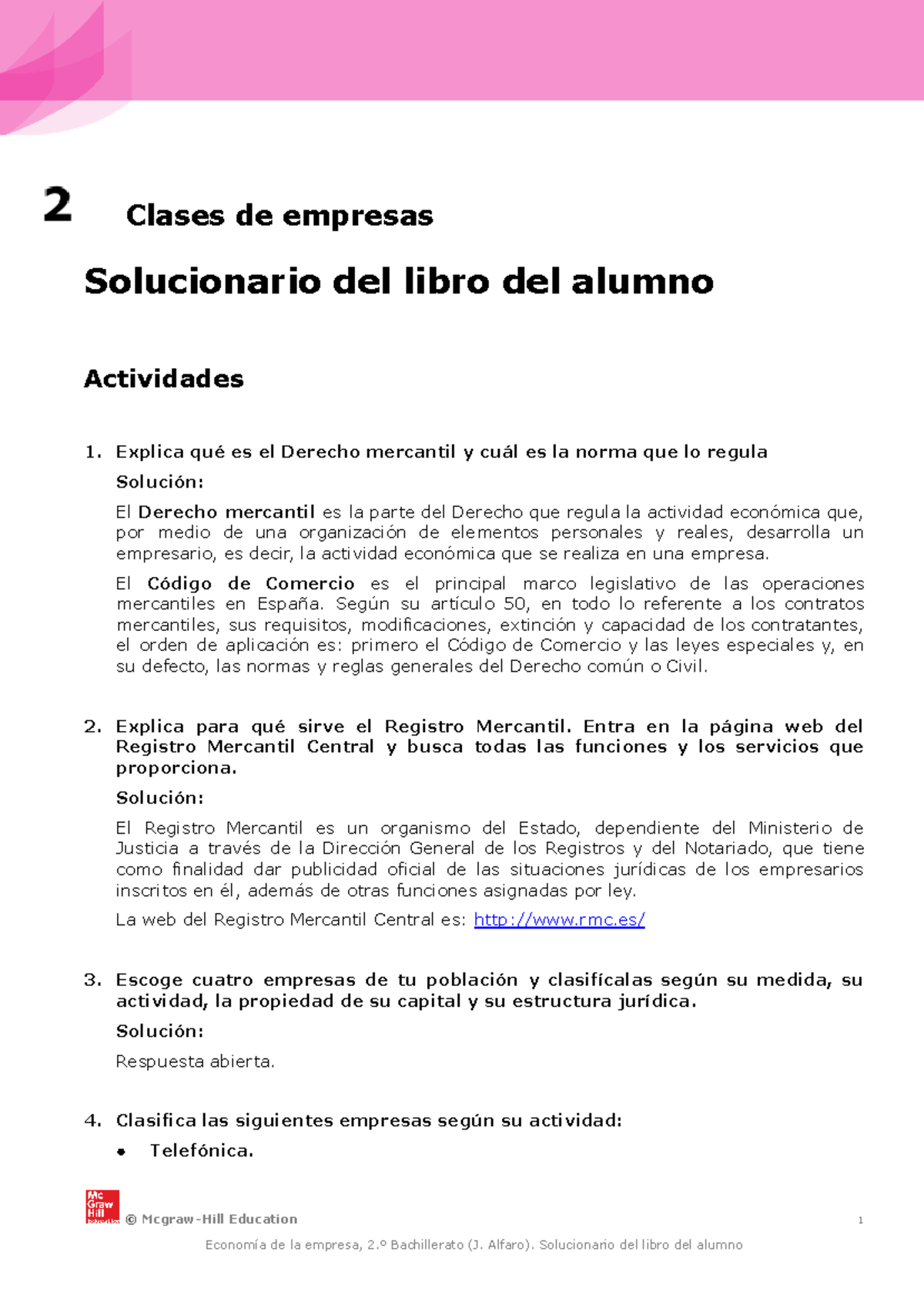 Solución del libro del alumno - Derecho Mercantil 8448609336 u02 sol ...
