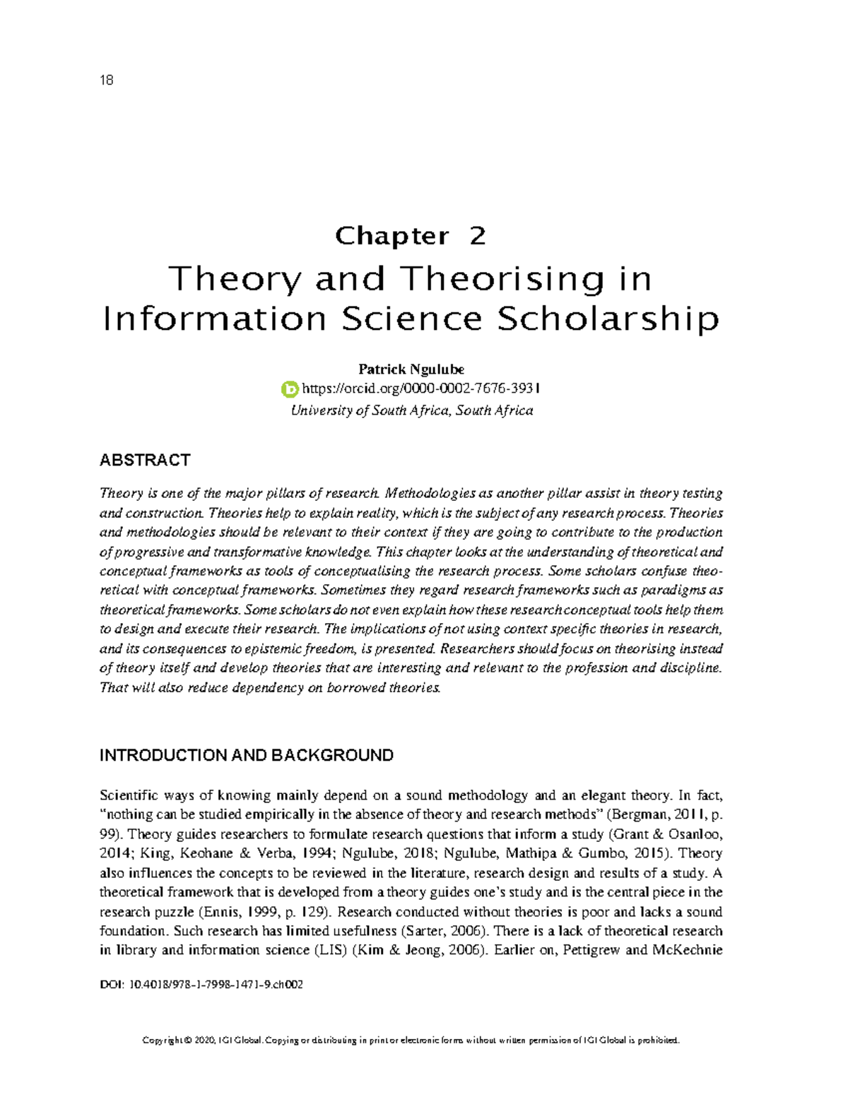 Theory and Theorising in Information Science Scholarship (IS-101) - Studocu