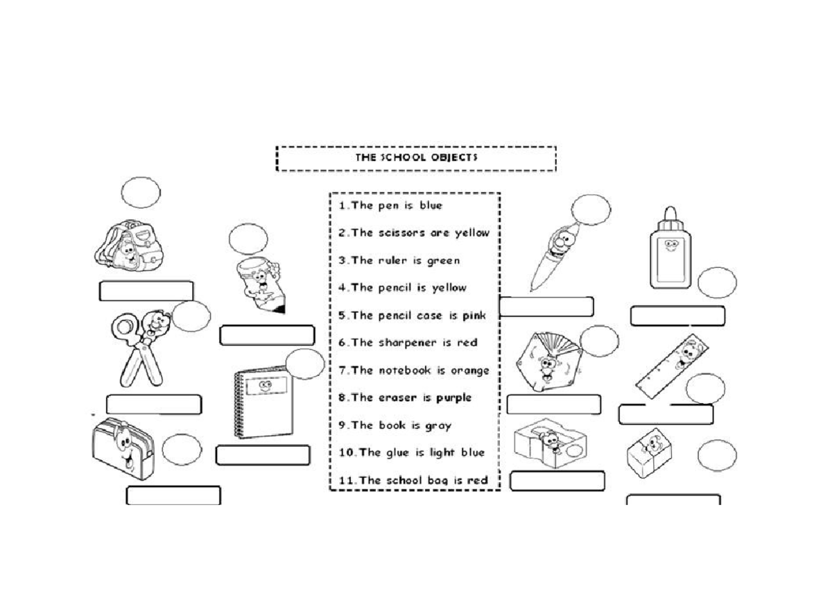 Activity 1 3º - worksheet - Inglés - B THE 5CHOOL OBJECTS : Ay 2 ...