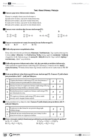 Nowa Era Sprawdzian Fizyki Ciśnienie I Siła Wyporu www.studocu.com