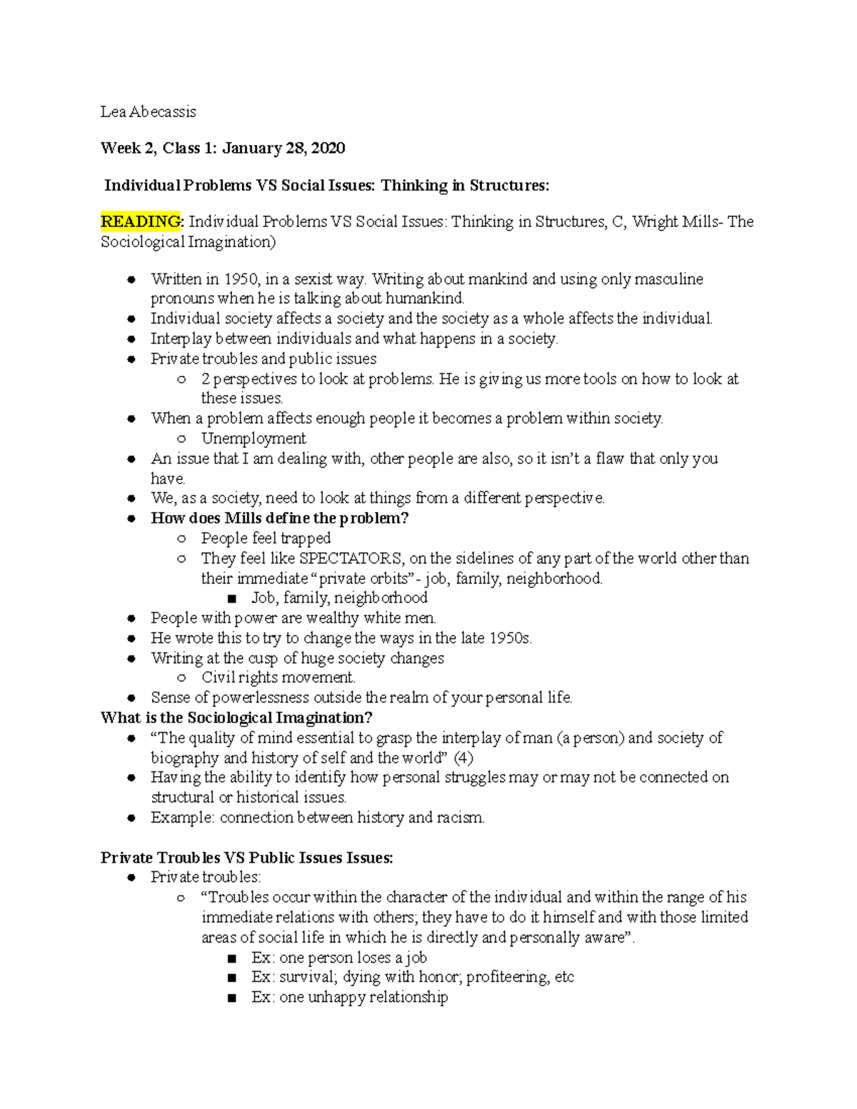 HDEV 100 - Lecture Notes on Sociological Issues and Structures - Studocu