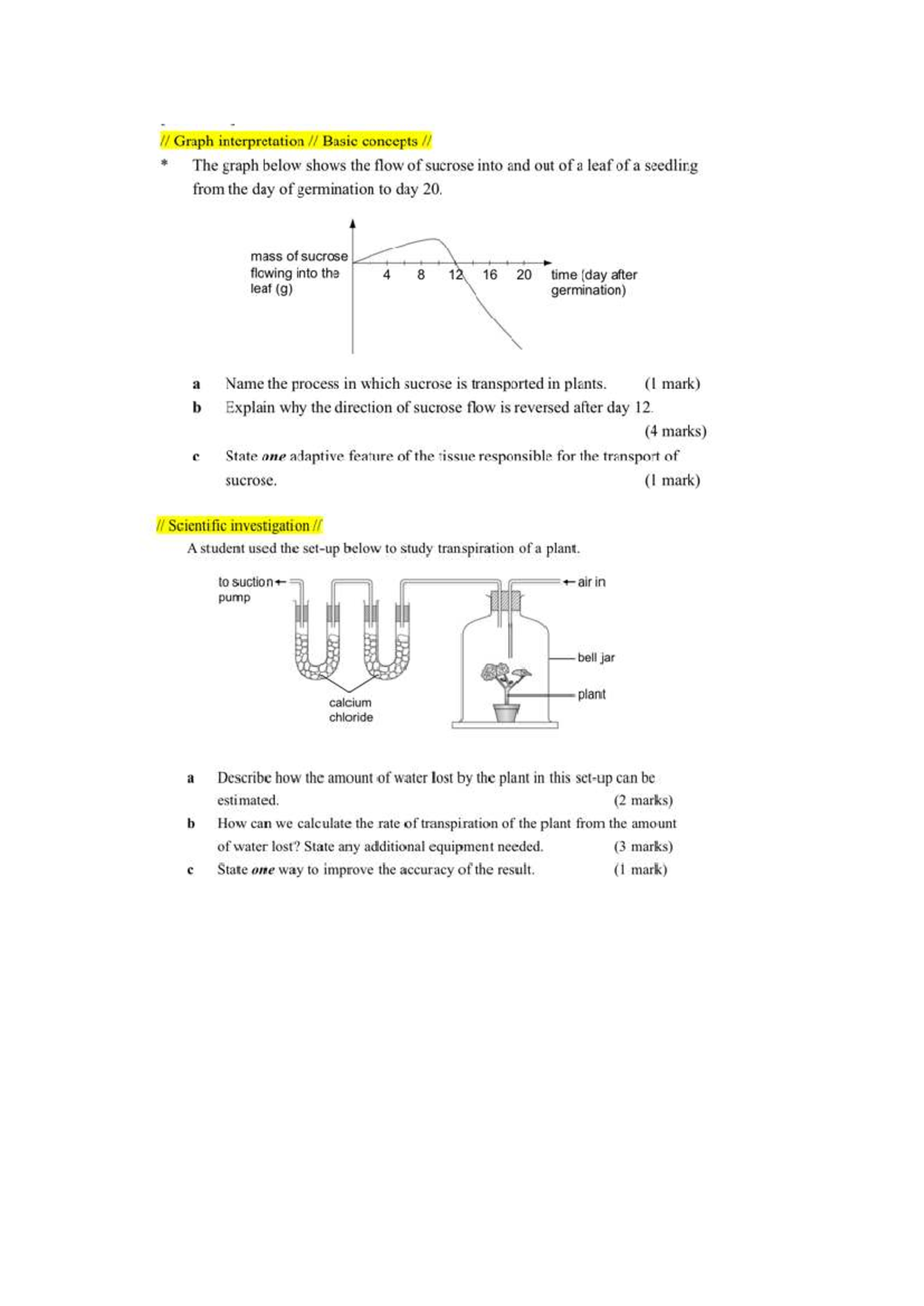 Bio A - Graph Interpretation and Experimental Analysis Notes - Studocu
