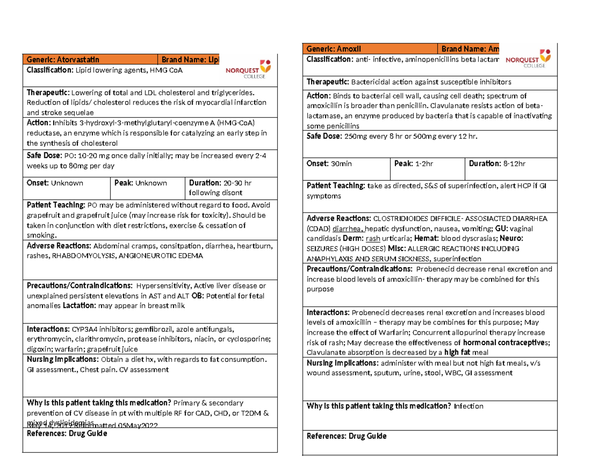 Medication Research Card 1 - May 14, 2019 Reformatted 05May Generic ...