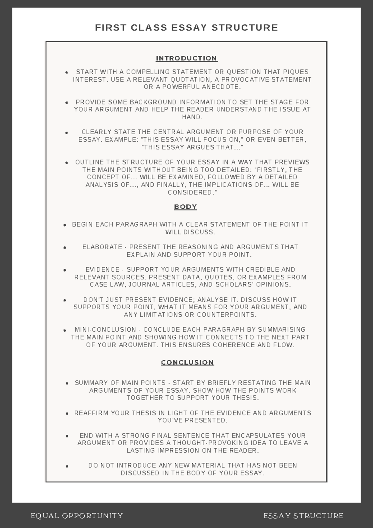 ENG 101: Final Essay Structure Guide for Compelling Arguments - Studocu