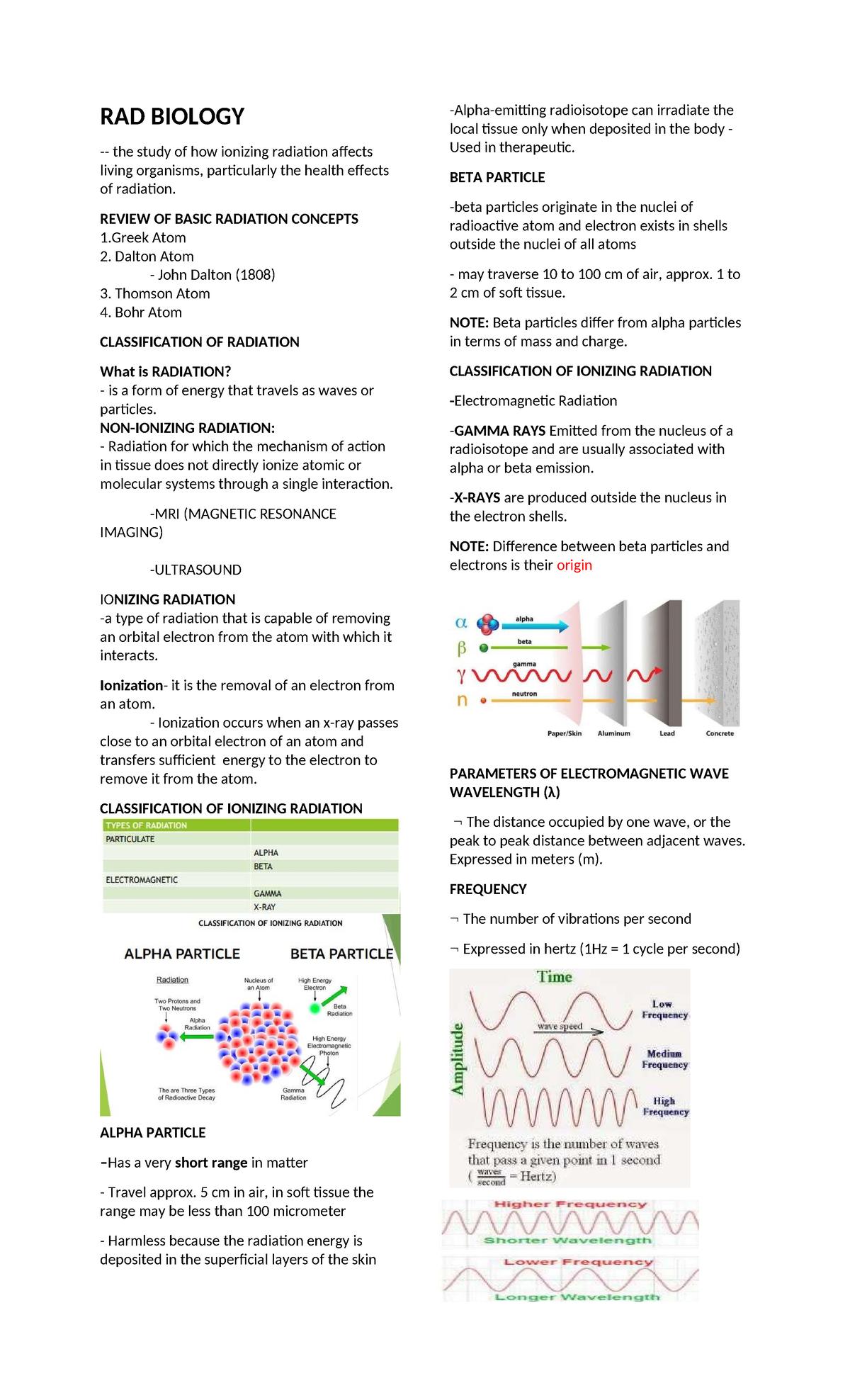 RADBIO LEC 2: Understanding Ionizing Radiation and Its Effects - Studocu