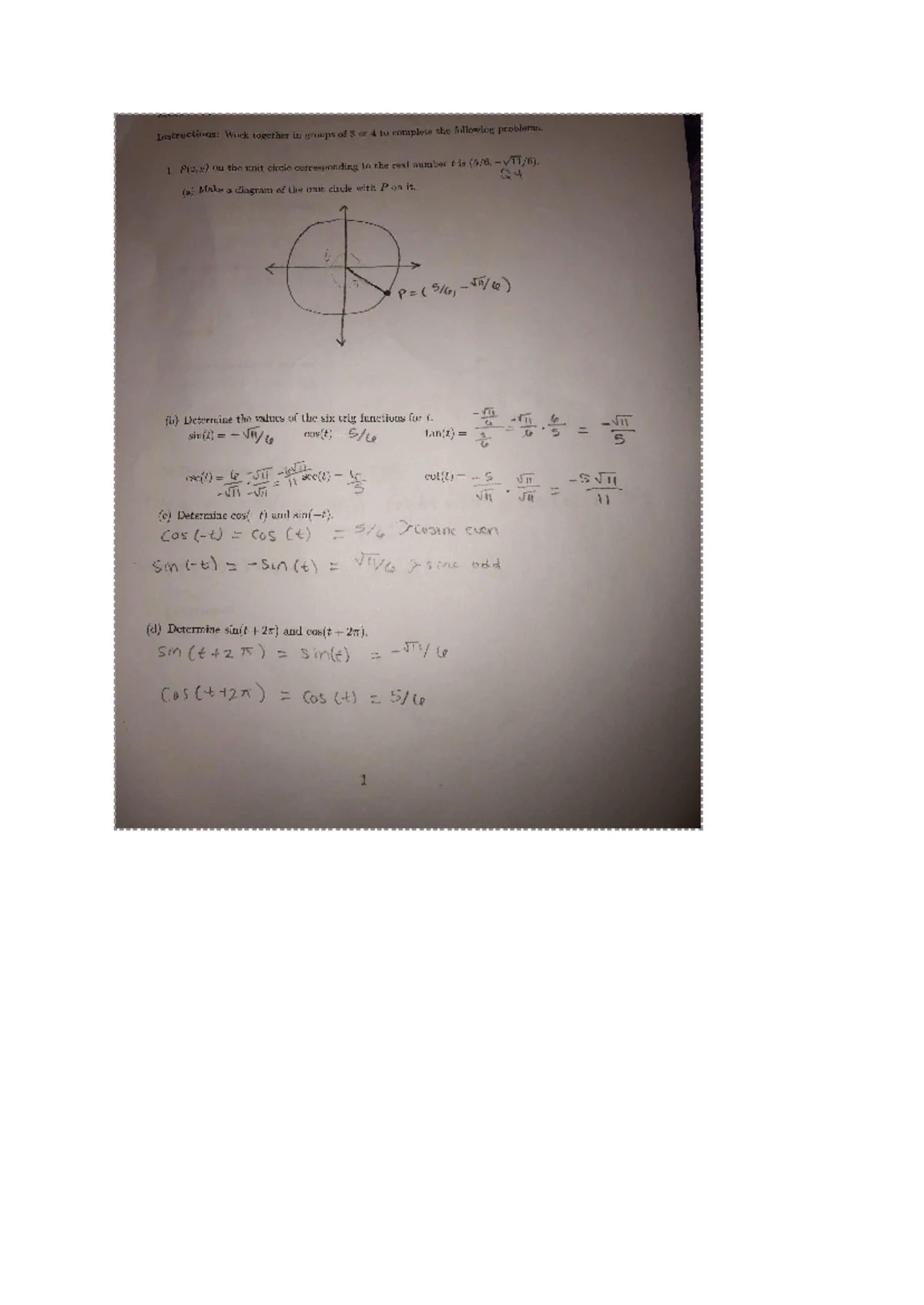MATH 1113 3.5 Part 1 Assignment Solutions and Explanations - Studocu
