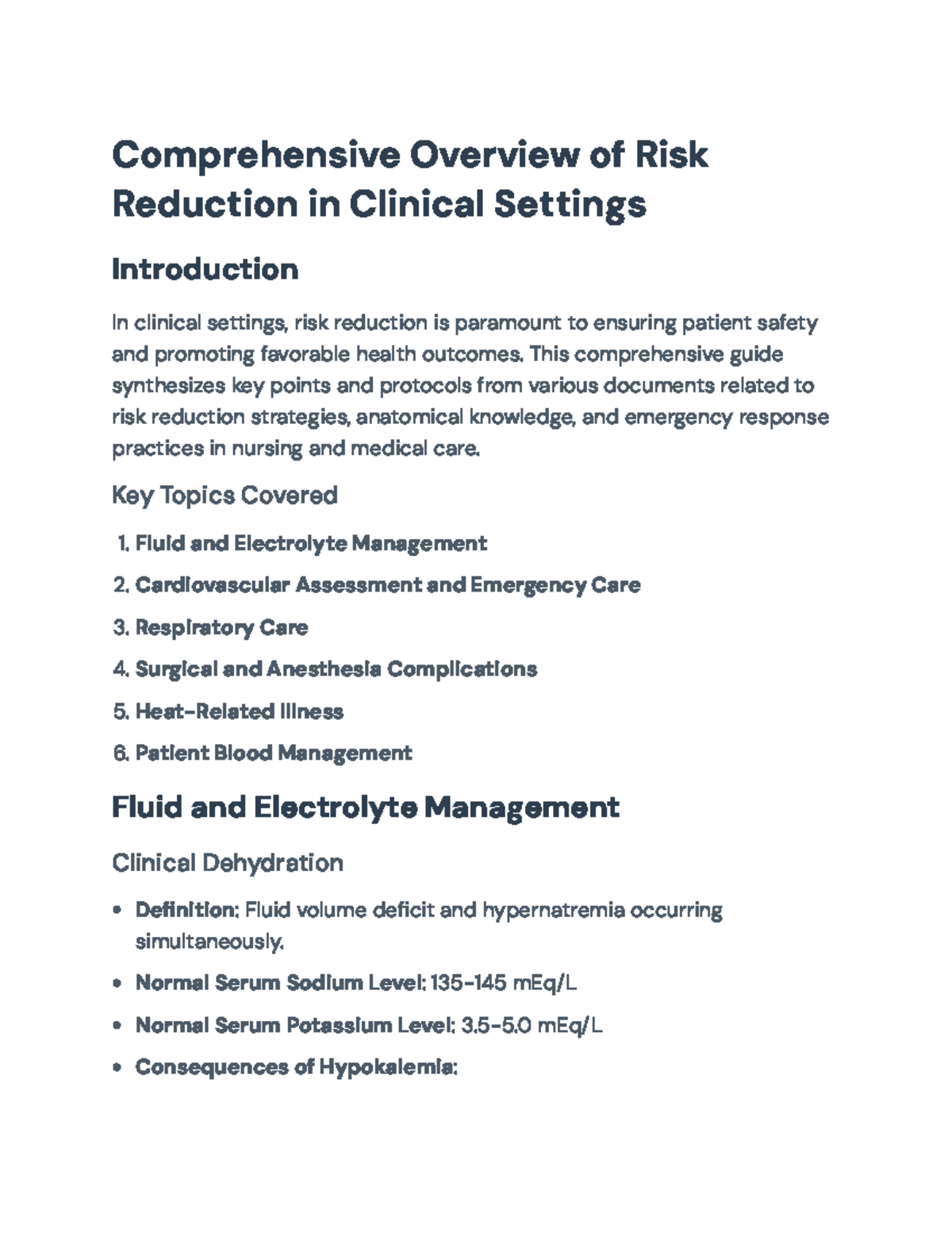 Comprehensive Guide on Risk Reduction Strategies in Clinical Settings ...