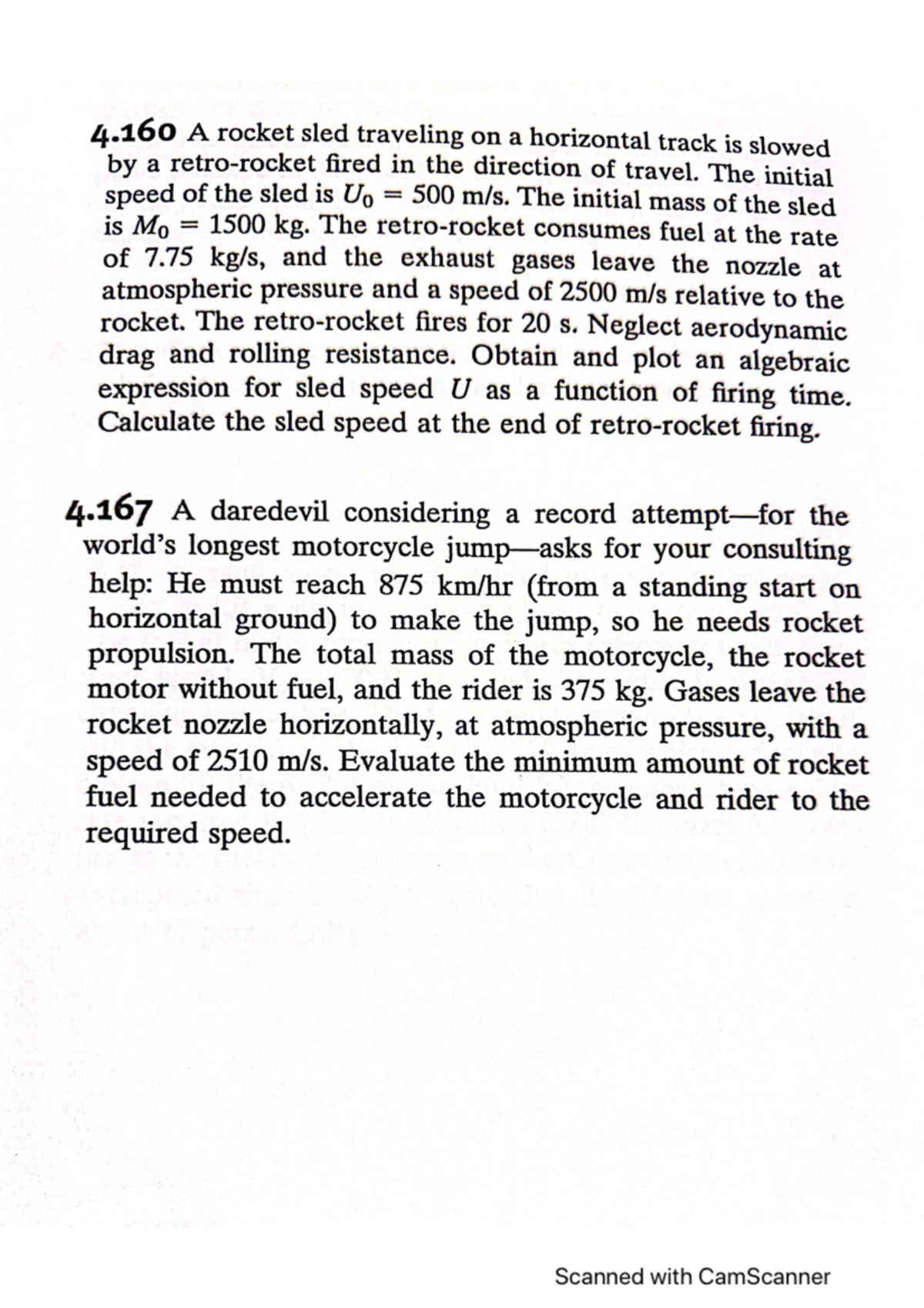 ME422 Problem Set 3 - Rocket Dynamics and Performance Analysis - Studocu