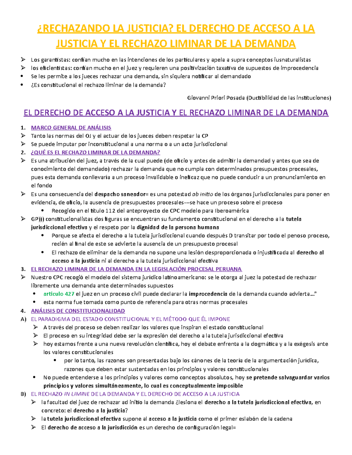 ¿RECHAZANDO LA JUSTICIA? EL DERECHO DE ACCESO A LA JUSTICIA Y EL ...