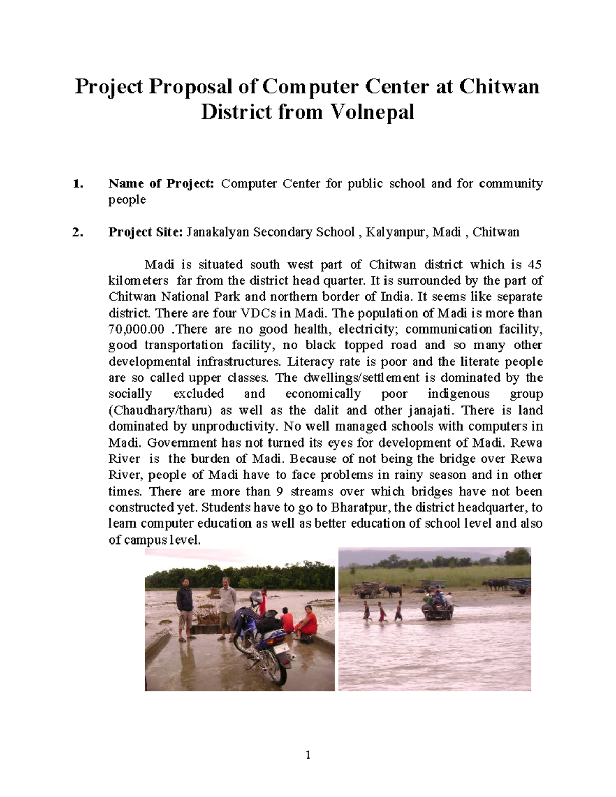 Proposal for Computer Center Project at Janakalyan Secondary School ...
