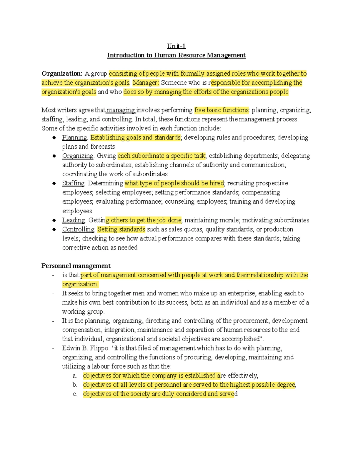 HRM CH 1-3: Key Concepts and Overview of Human Resource Management ...