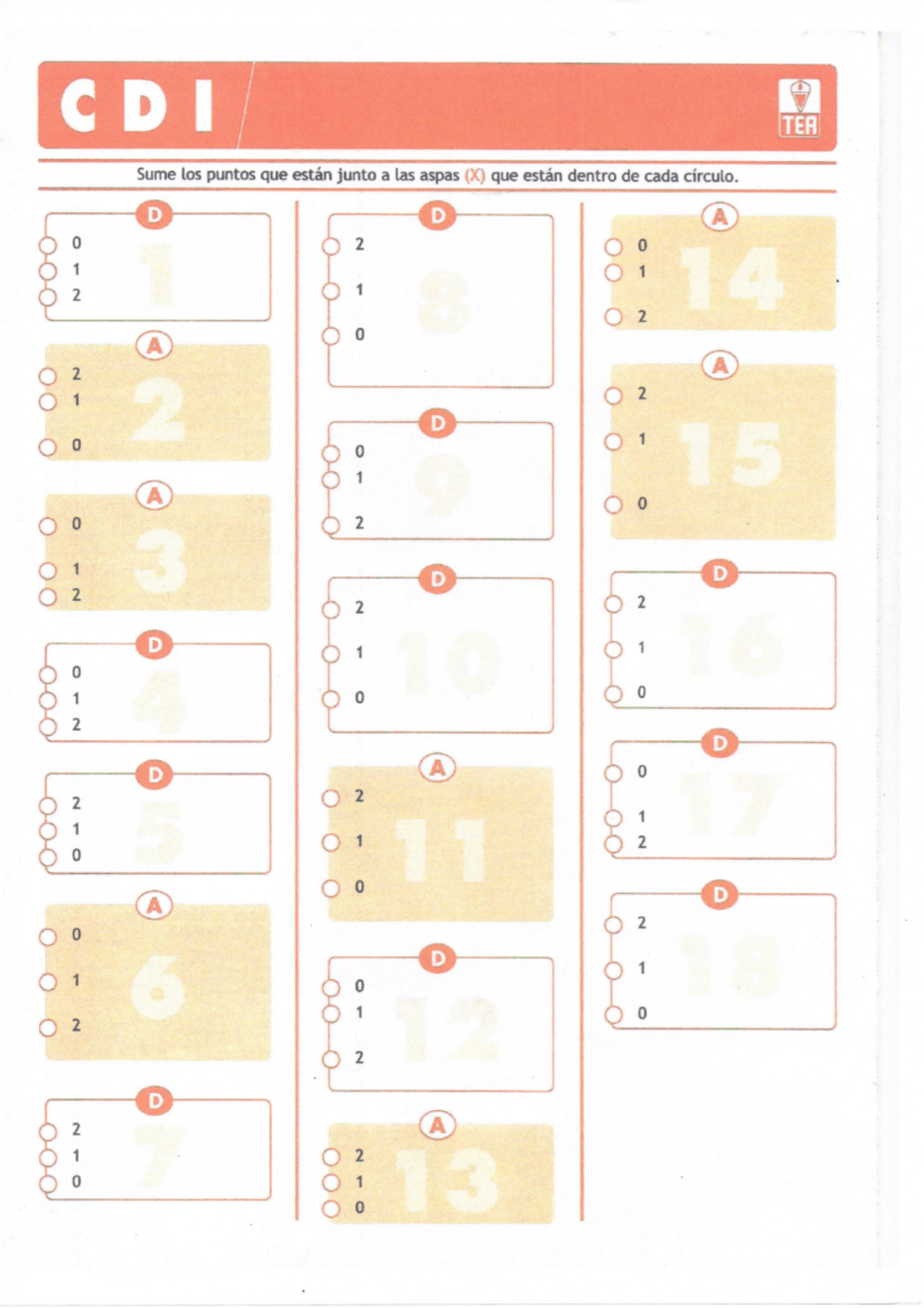 CDI TEA Ejercicio de Cálculo de Puntos y Sumas - Document Preview