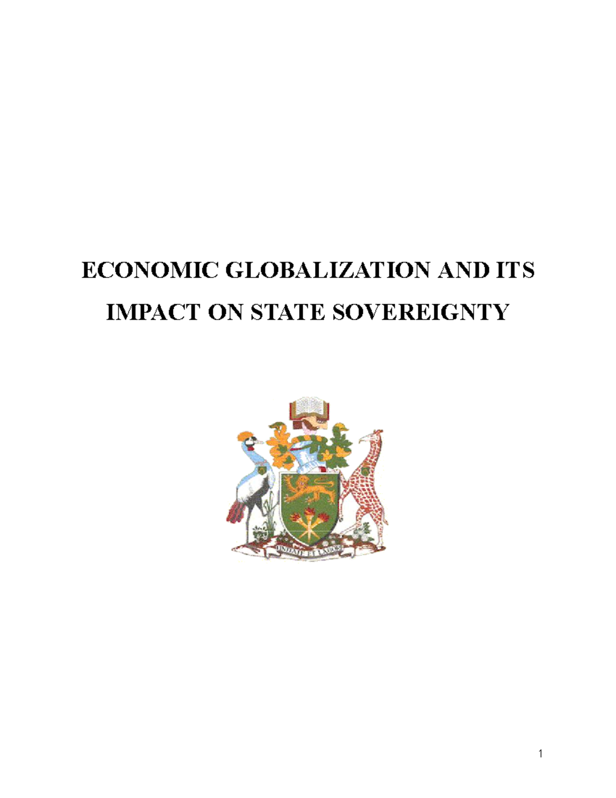 ECON 101: Economic Globalization and Its Effects on State Sovereignty ...
