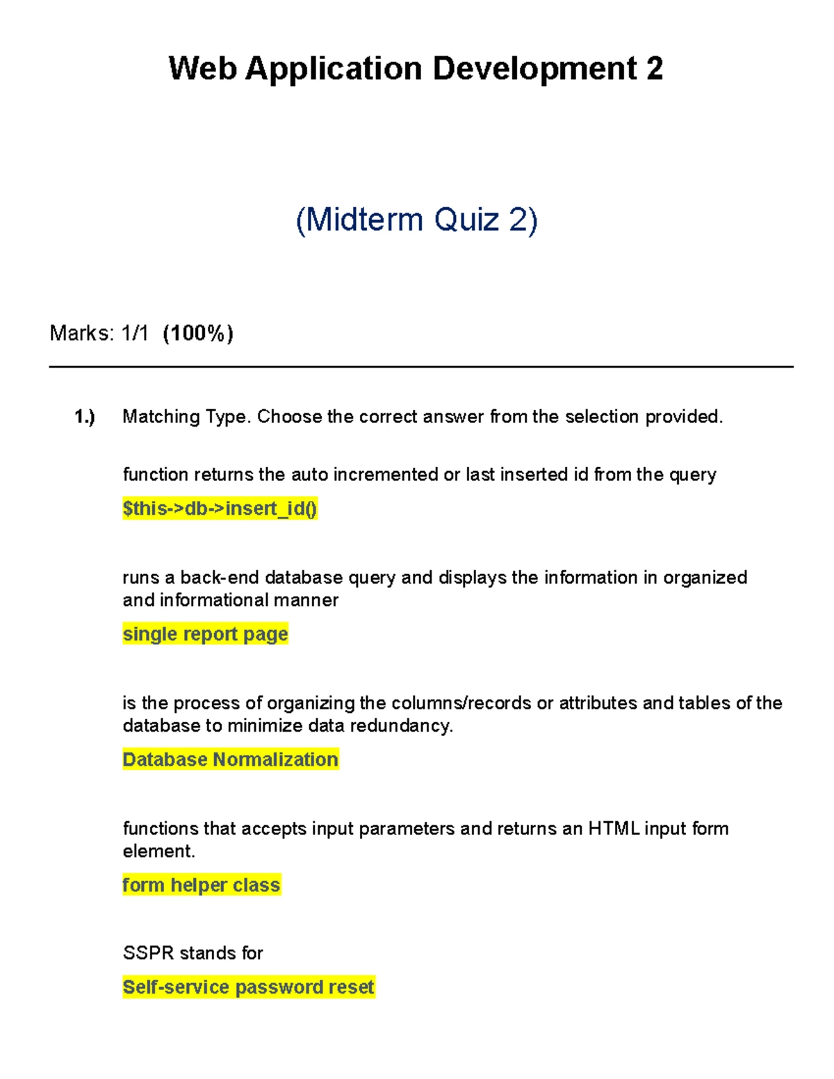 Midterm Quiz 1 - Fundamentals - Started on Wednesday, 28 February 2024 ...
