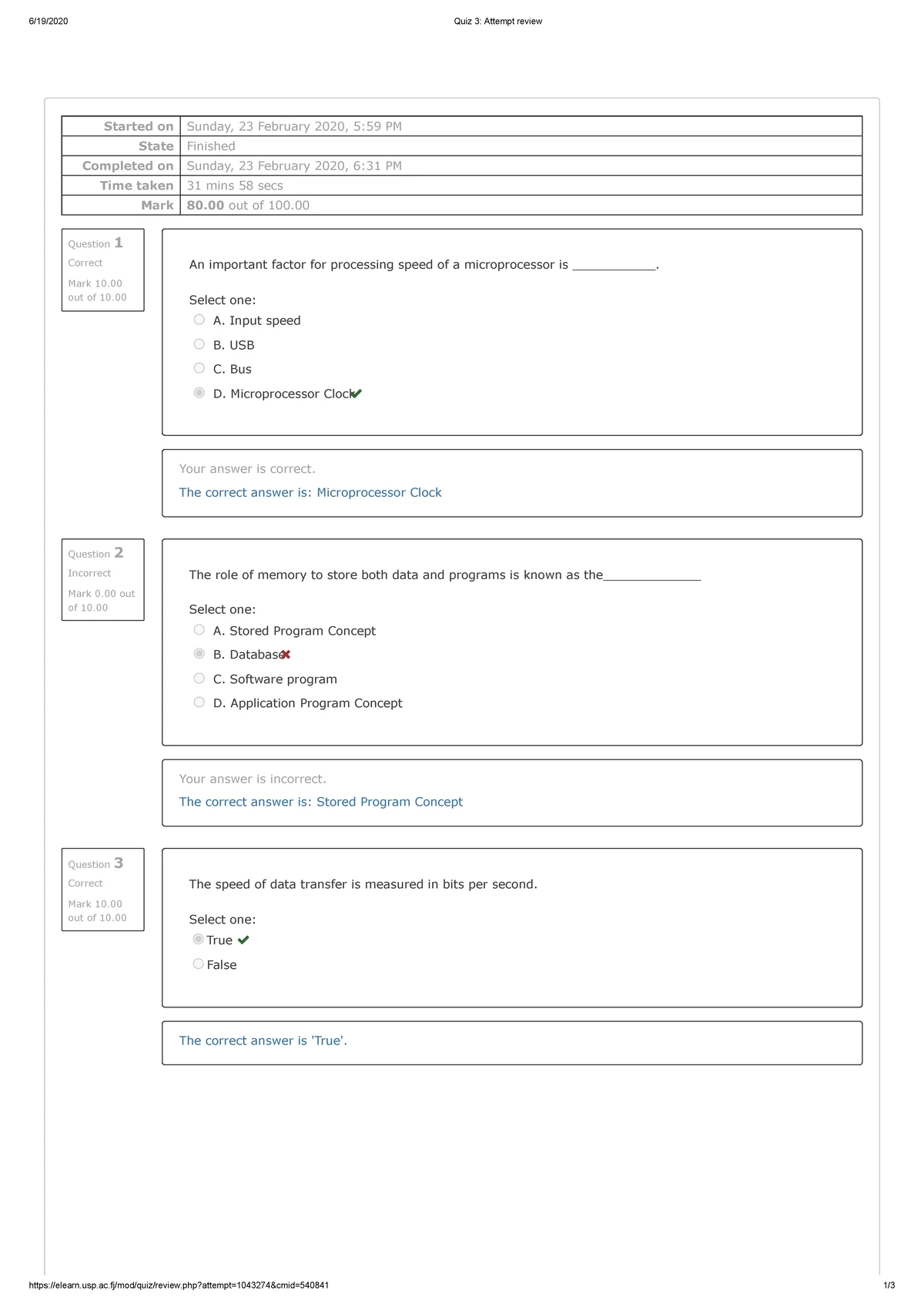 Semester 2 2023 Solution IS122 - USP THE UNIVERSITY OF THE SOUTH ...