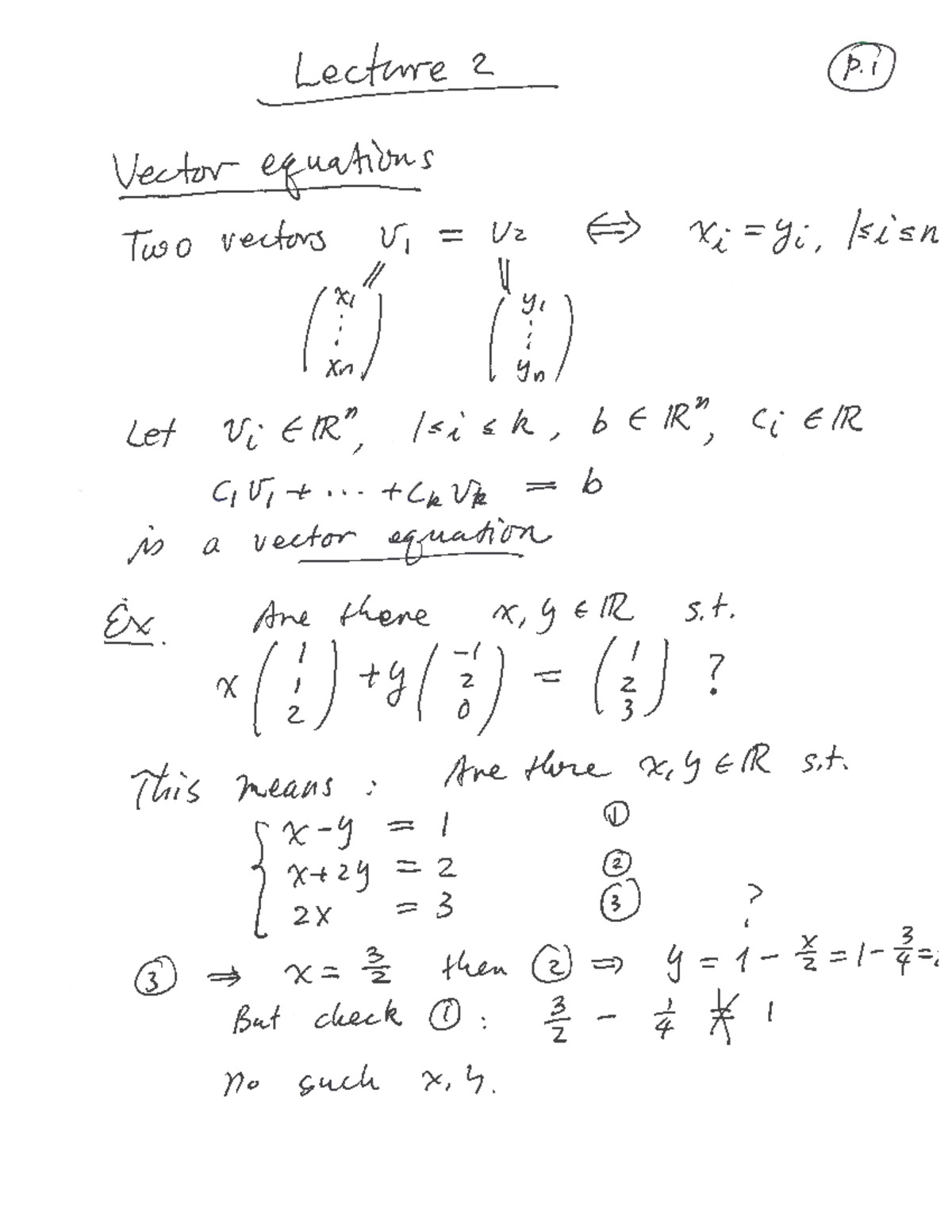 Final Exam Study Notes for Course CODE 101 - Lecture 2 p Vector ...