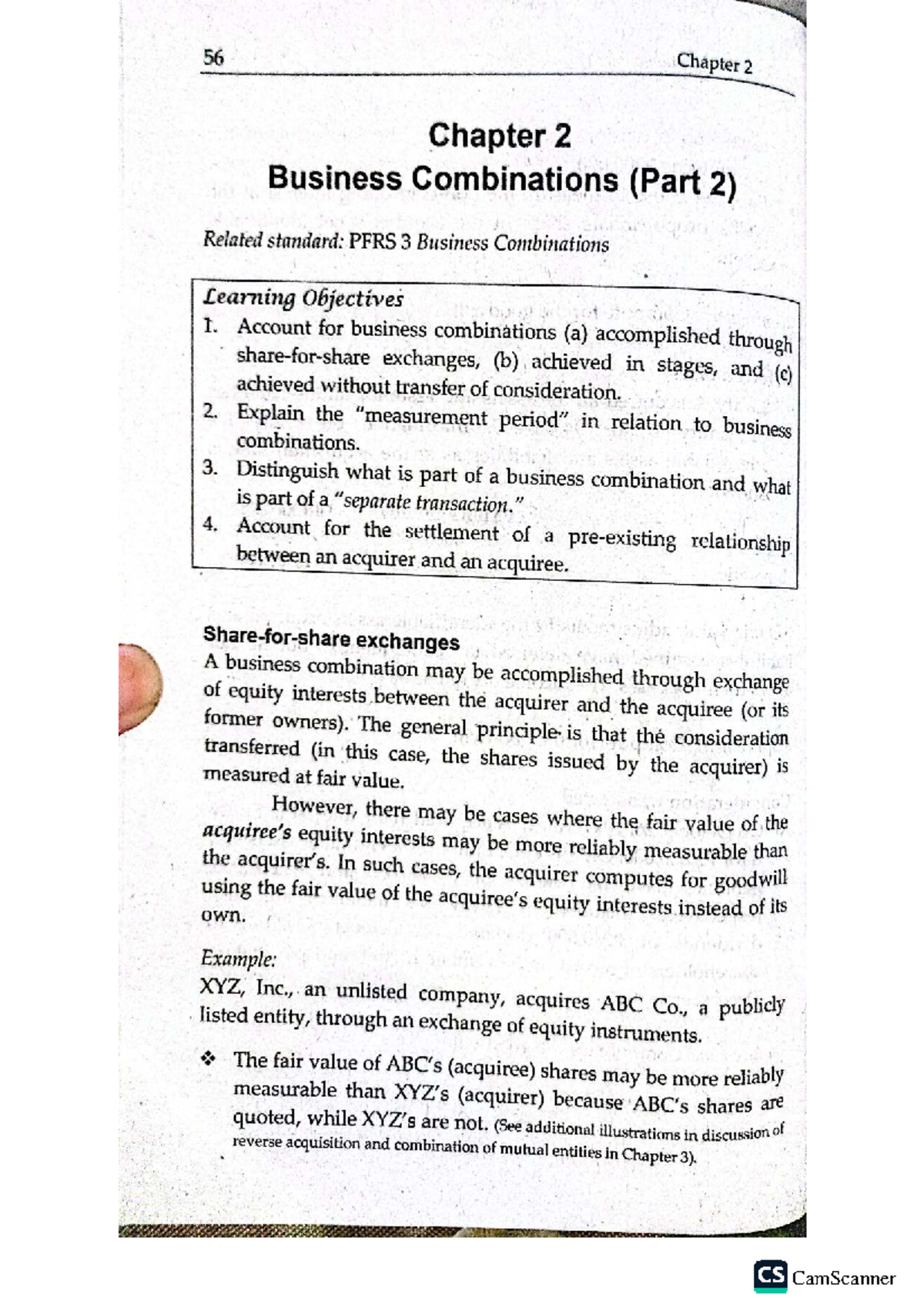 ABC 2024 - Chapter 2: Business Combinations (Part 2) Overview - Studocu