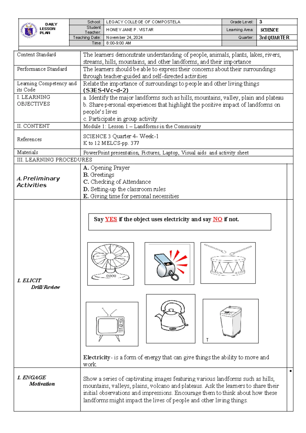 DLP CO Filipino - LKJHGFDSASDFGHJKL; - GRADES 1 to 12 DAILY LESSON LOG ...