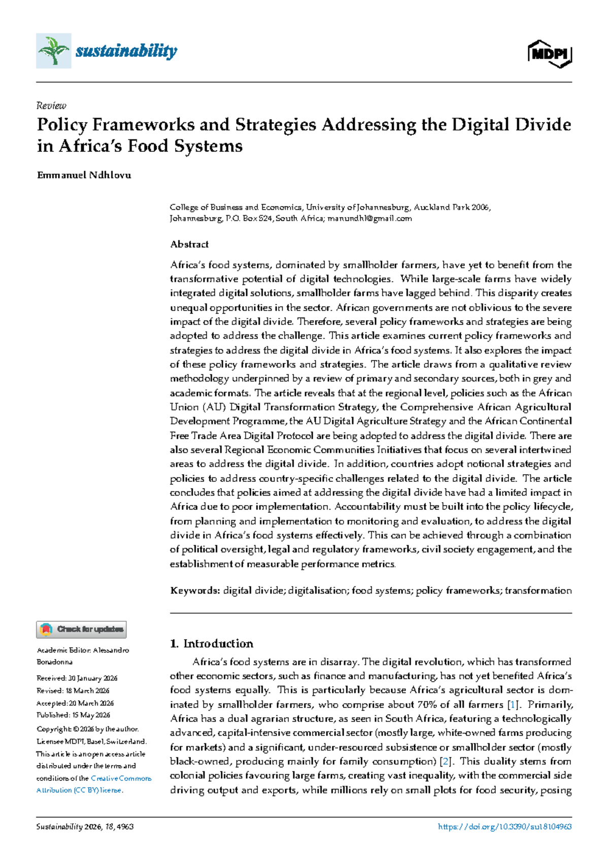 Policy Frameworks and Strategies Addressing the Digital Divide in ...