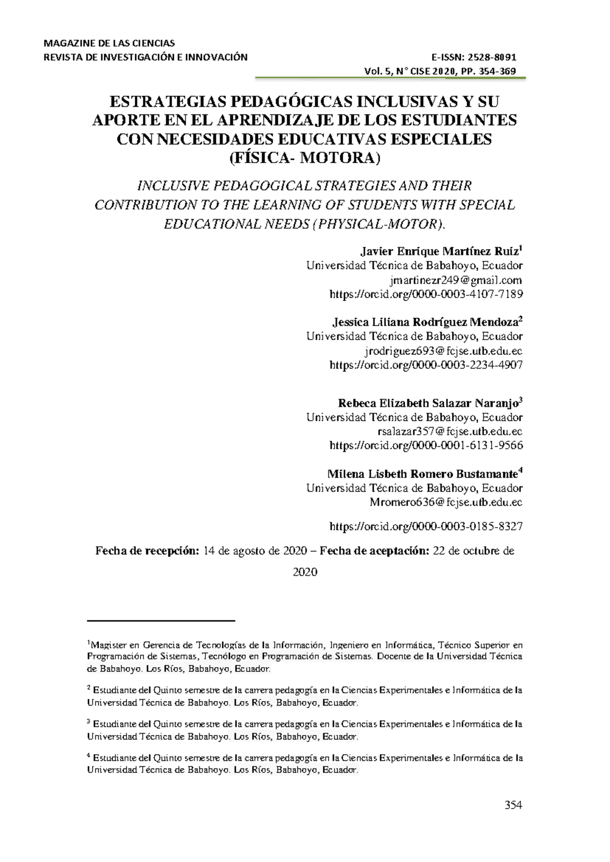 Estrategias Pedagógicas Inclusivas para Estudiantes con NEE (Vol. 5 ...