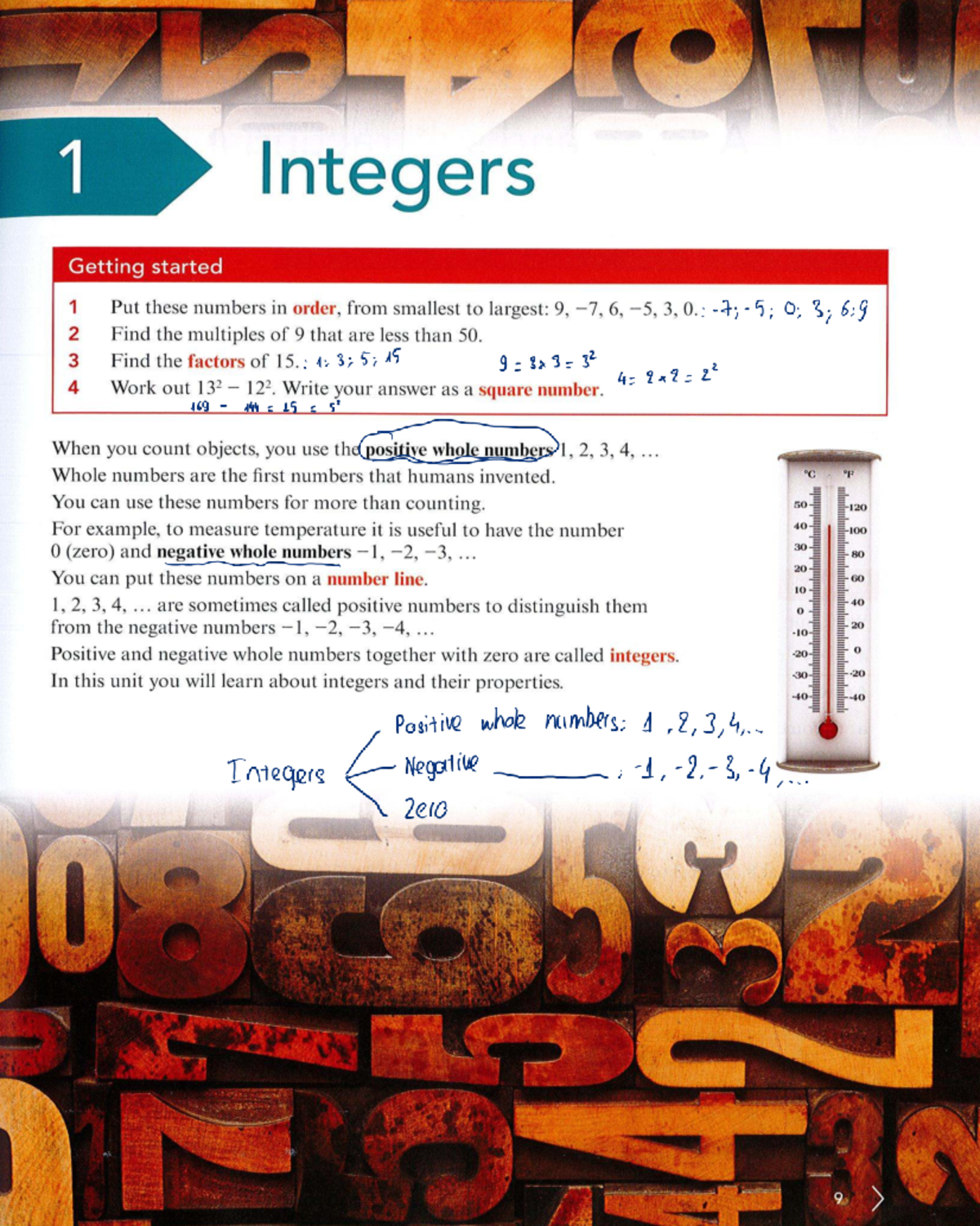 Year 7 Maths Unit 1 - Integers Practice Exercises - Studocu