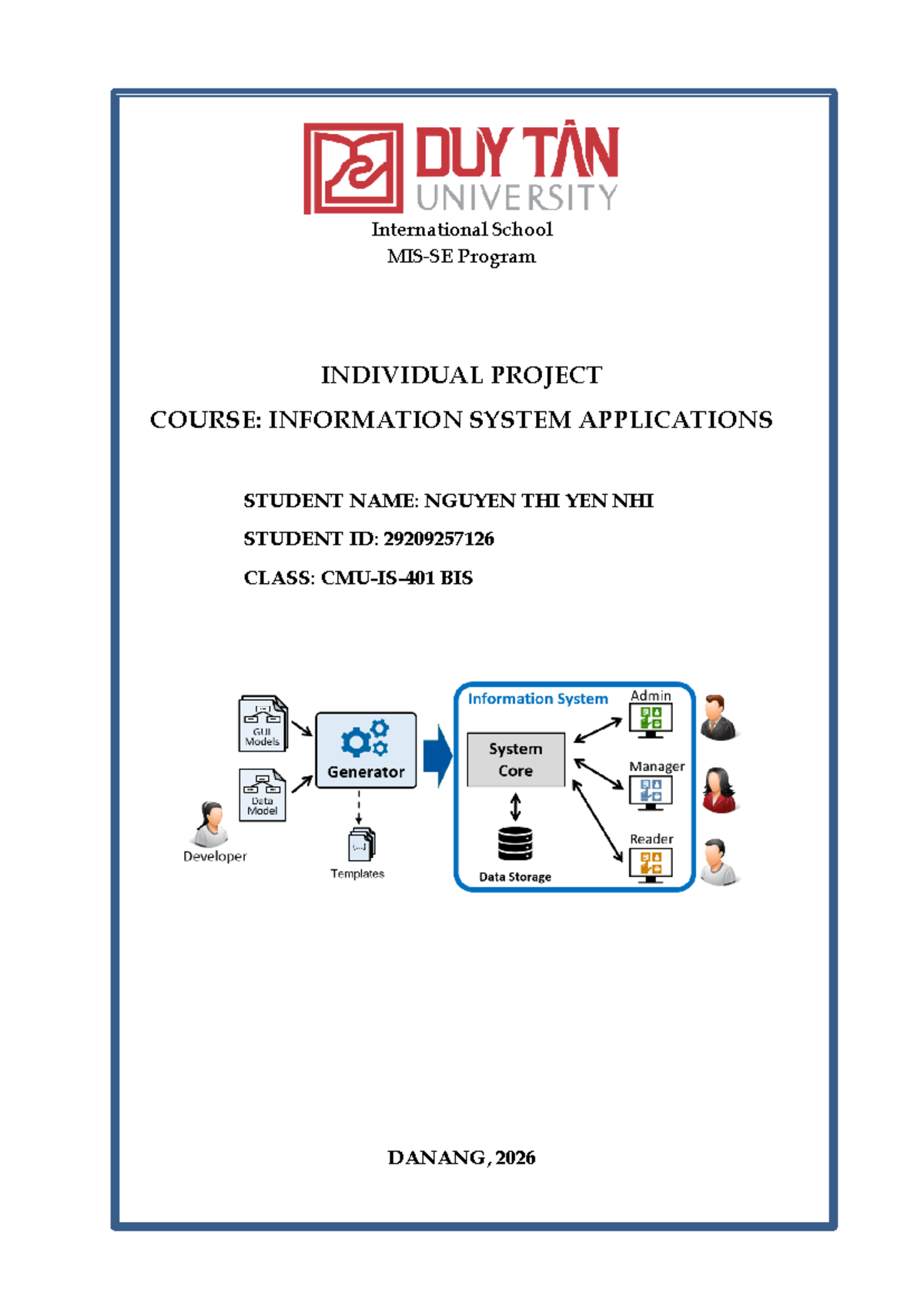 2026 CMU-IS401 Individual Project: Information Systems Applications ...