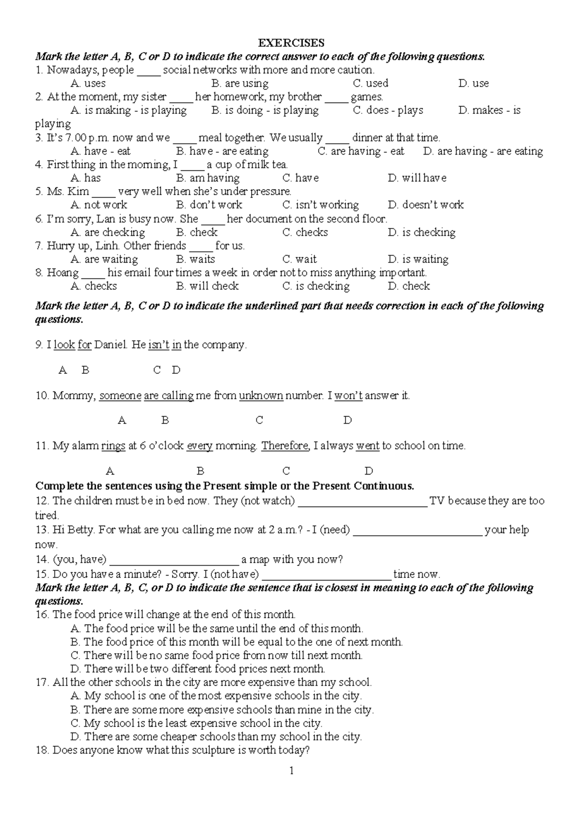 English Practice Exercises - Anh on Tap 2 - Studocu