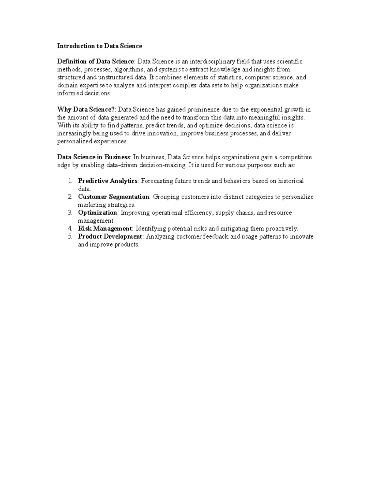 Ds1 - fdz - Introduction to Data Science Definition of Data Science ...