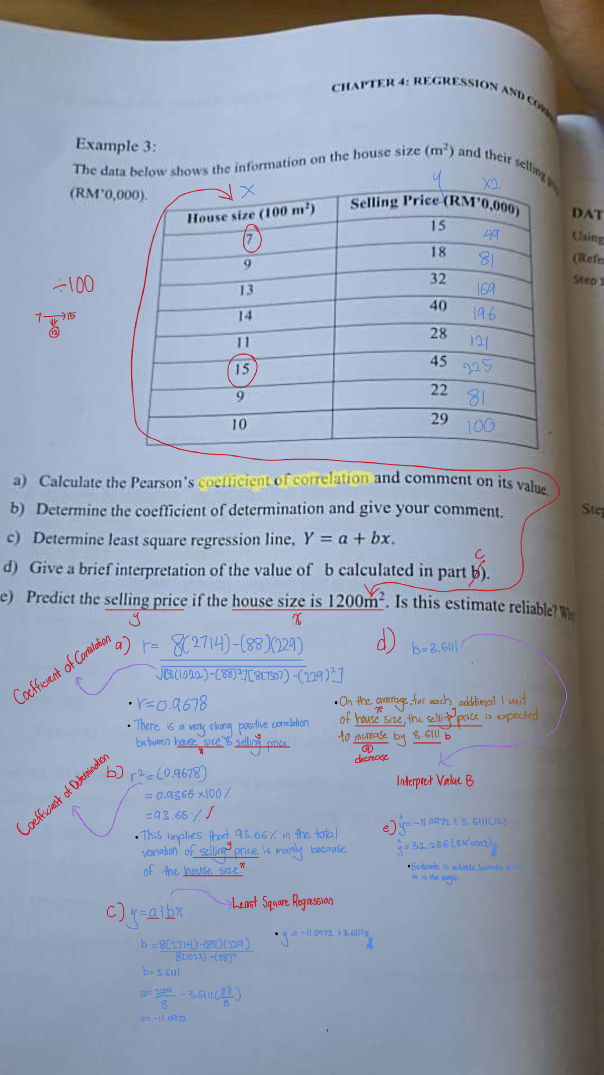 CHAPTER 4: REGRESSION ANALYSIS & HOUSE PRICING (Example 3) - Studocu