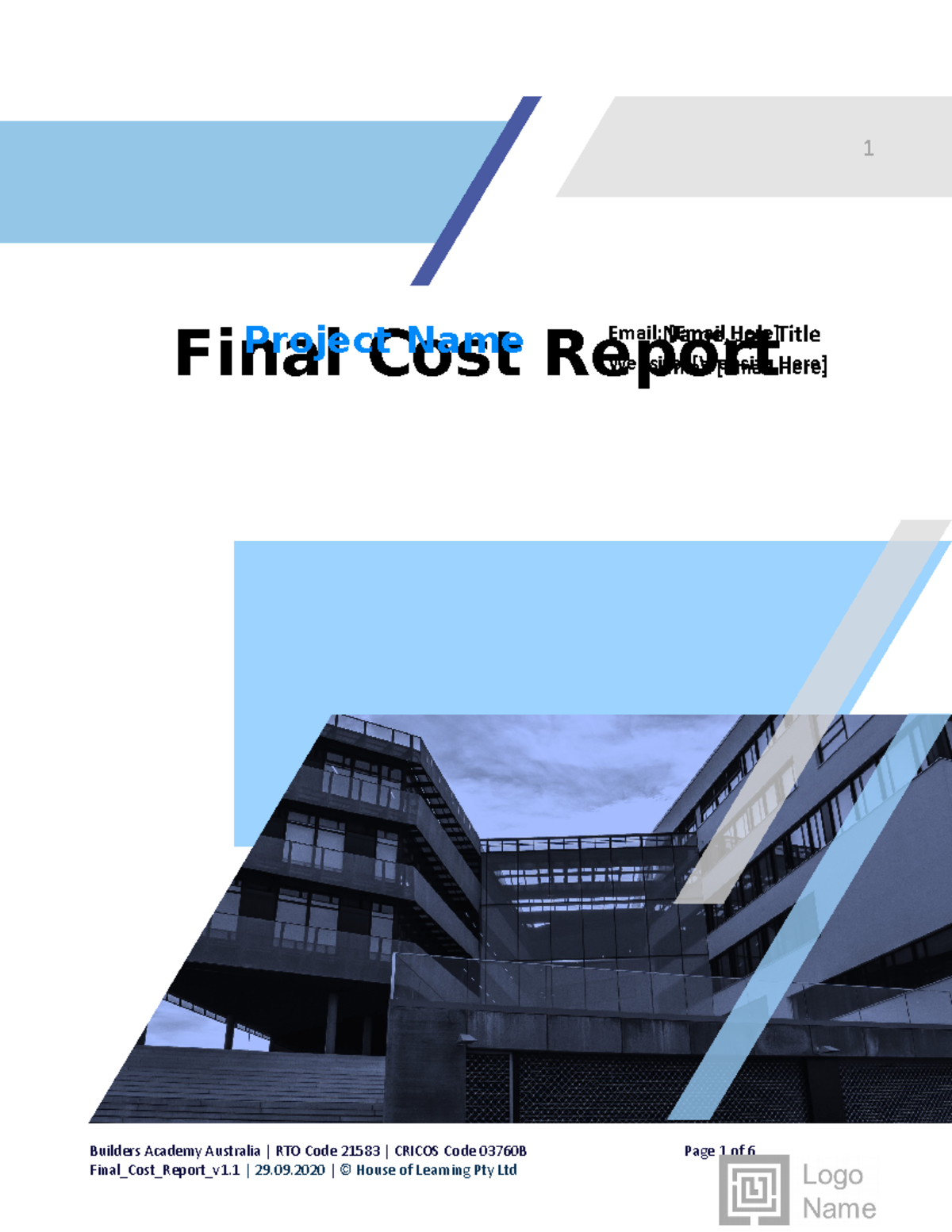 Module 3 - Project Task 1.13 - Final Cost Report Analysis - Studocu