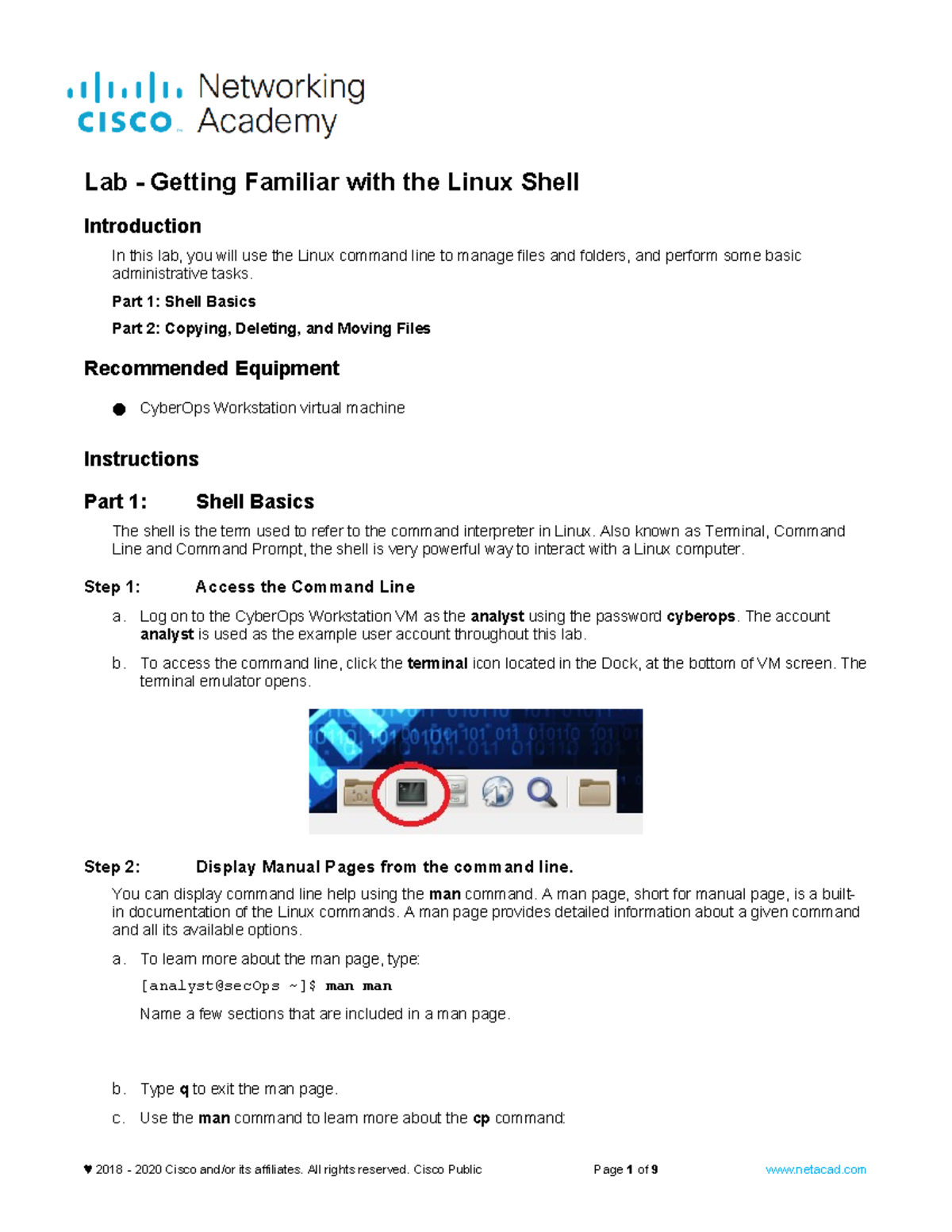 Lab 4.2.7 - Mastering Linux Shell: File Management Techniques - Studocu
