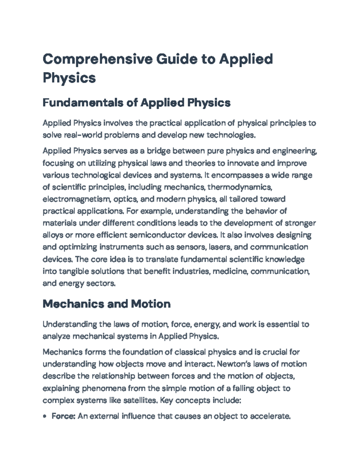 Comprehensive Guide to AP Physics: Key Concepts for Exam Success - Studocu