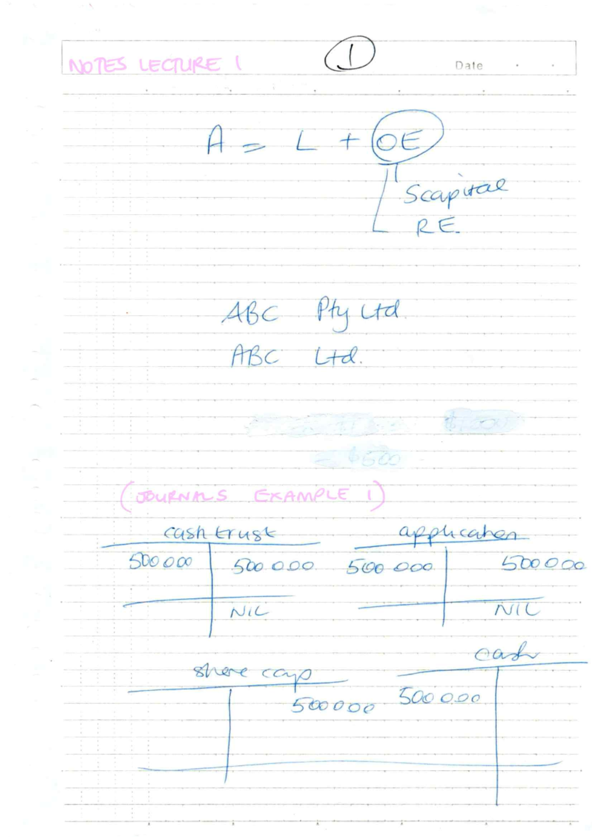 Lecture Notes 1: Journals and Cash Trust Applications - Studocu