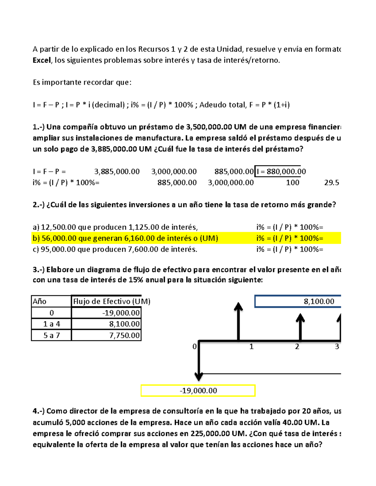 Problemas de Tasa de Interés - Recursos 1 y 2 (Finanzas) - Studocu