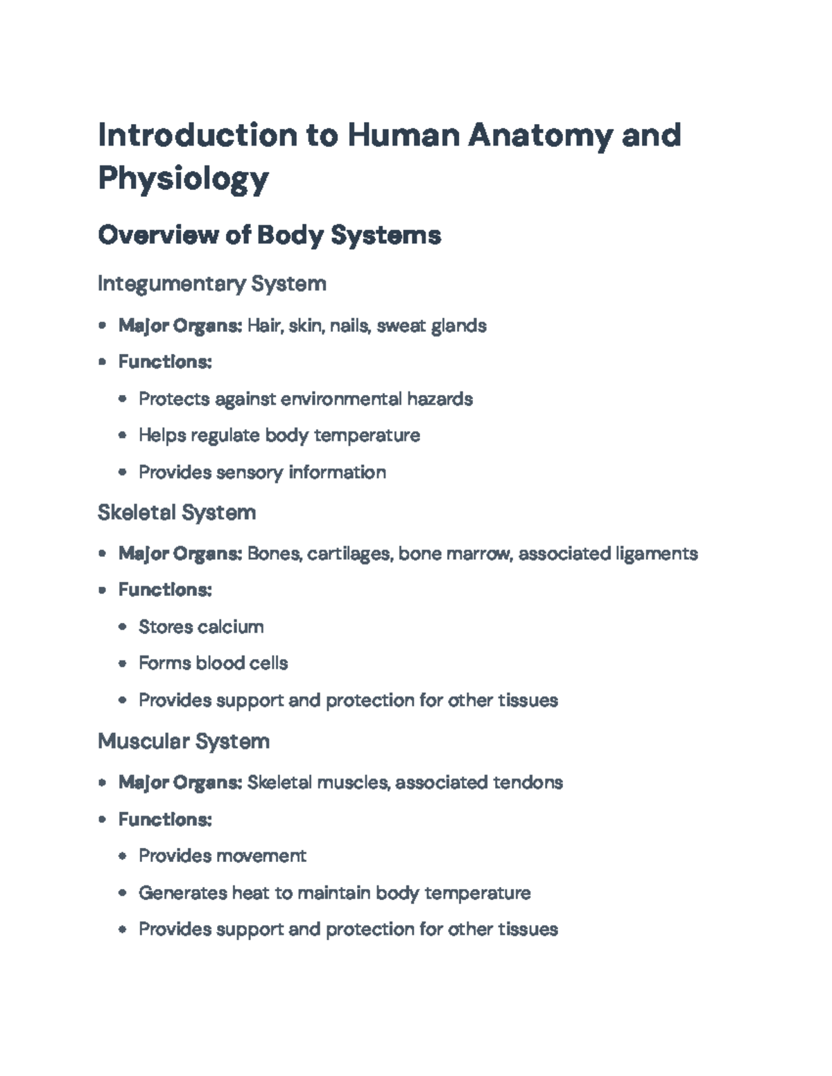 Introduction to Human Anatomy and Physiology: A Comprehensive Overview ...
