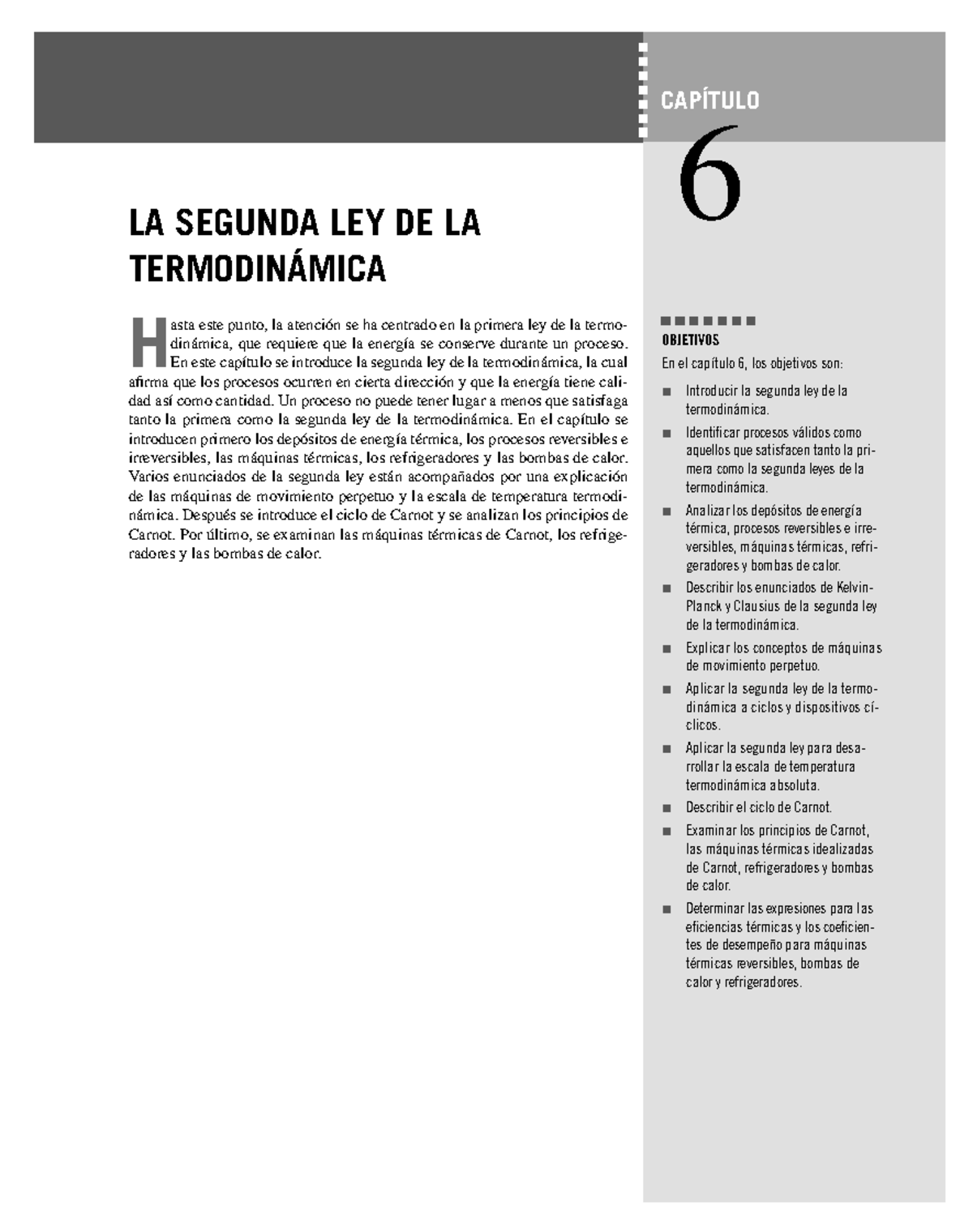 Capítulo 6: La Segunda Ley de la Termodinámica - Cengel Yunus - Studocu