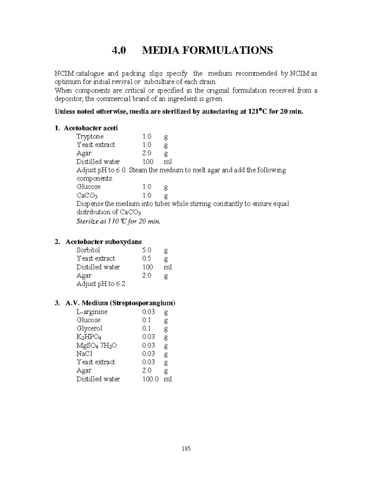Biological Media Formulations for NCIM - Comprehensive Guide - Studeersnel