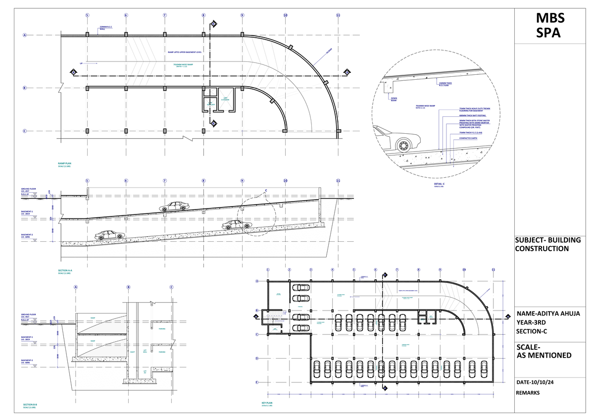 ANursing 24 Basement Ramp Detail and Floor Plans (mm) - Studocu